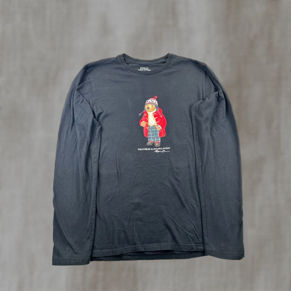Polo Ralph Lauren Polo Ralph Lauren Shirt Mens Small Black Bear Graphic Long Sleeve Tee Size US S / EU 44-46 / 1 - 1 Thumbnail