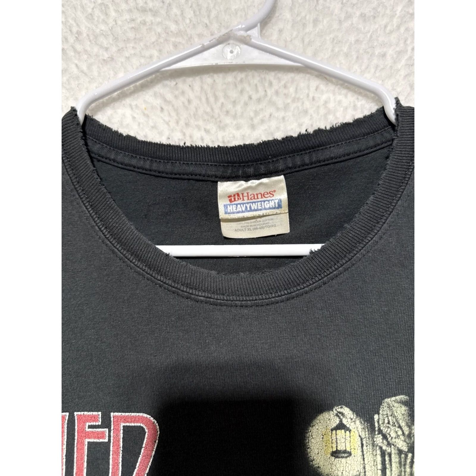 Hanes VINTAGE Led Zeppelin Stairway To Heaven T-Shirt Men XL Black Cotton Distressed Hanes Mens Short Sleeve T-Shirt 2000s Size US XL / EU 56 / 4 - 4 Thumbnail