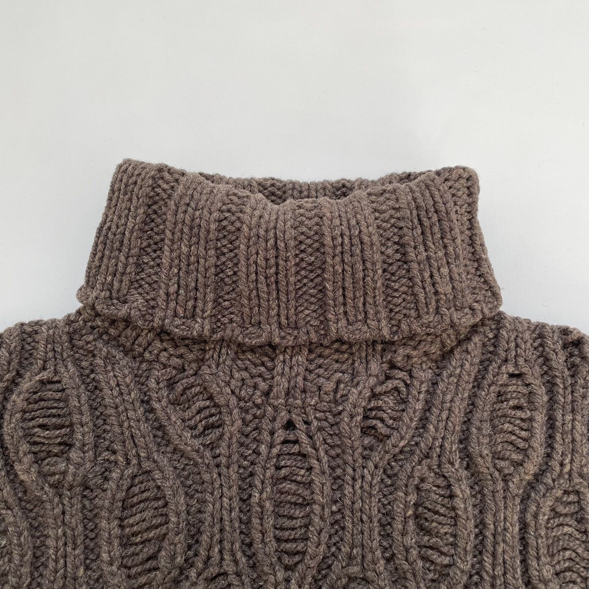 Dries Van Noten 3D Patterned Brown Wool Sweater Size US XL / EU 56 / 4 - 2 Thumbnail
