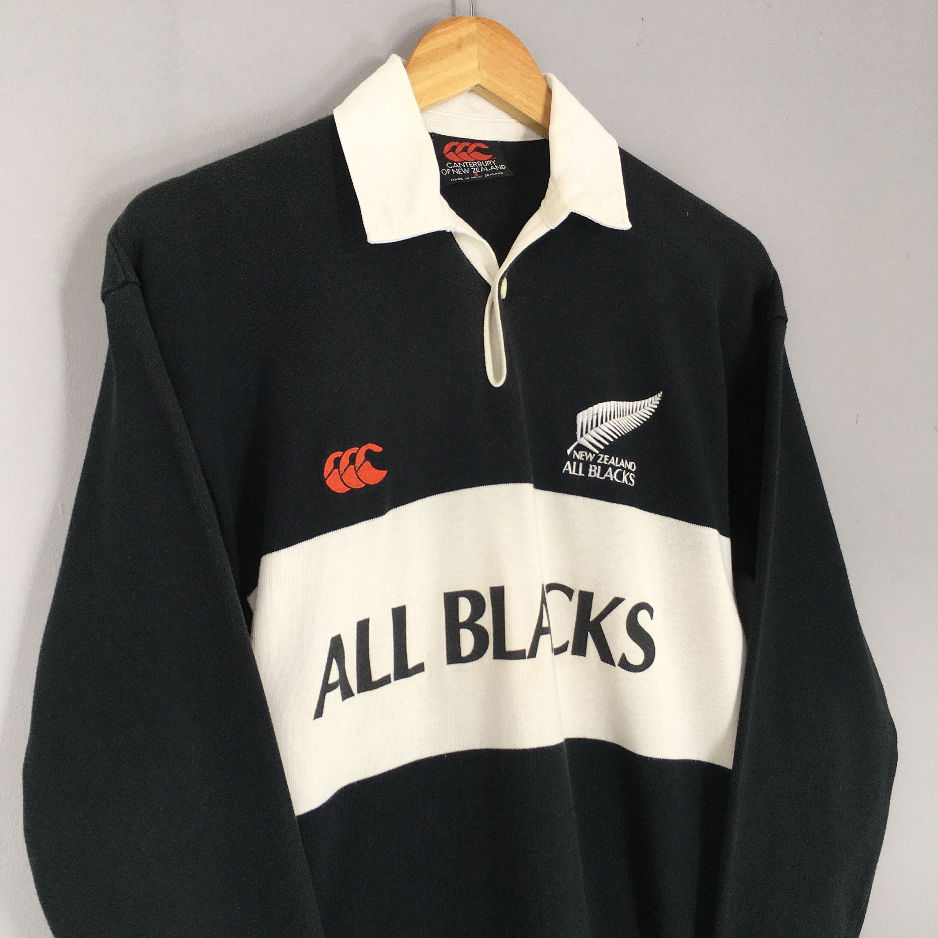 All Blacks Vintage Canterbury Of New Zealand All Blacks Rugby Shirt Size US S / EU 44-46 / 1 - 3 Thumbnail