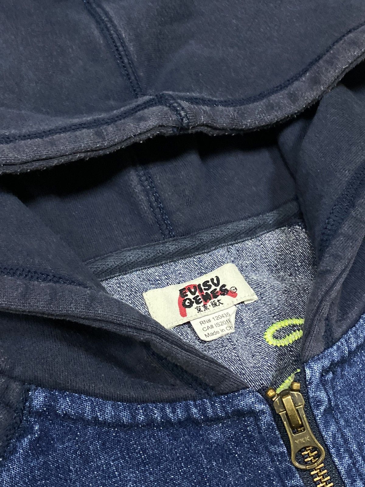 Evisu Evisu RARE vintage denim big seagull hoodie Size US M / EU 48-50 / 2 - 7 Thumbnail