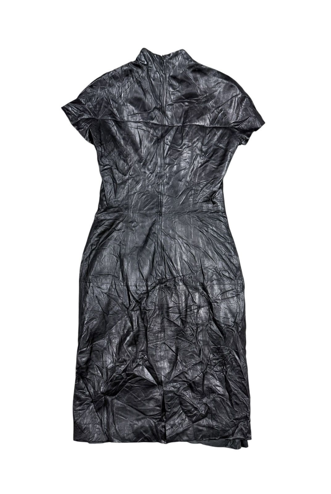 Gucci Vtg💥Gucci Era Tom ford Designer Dress Leather Black Size M / US 6-8 / IT 42-44 - 21 Thumbnail