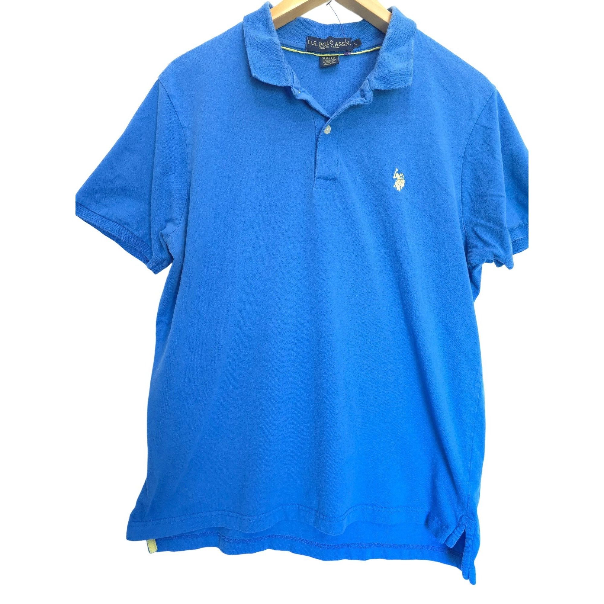 U.S. Polo Assn. U.S. Polo Assn. Mens Blue Slim Fit Polo Shirt SZ L yellow po Size US L / EU 52-54 / 3 - 1 Thumbnail