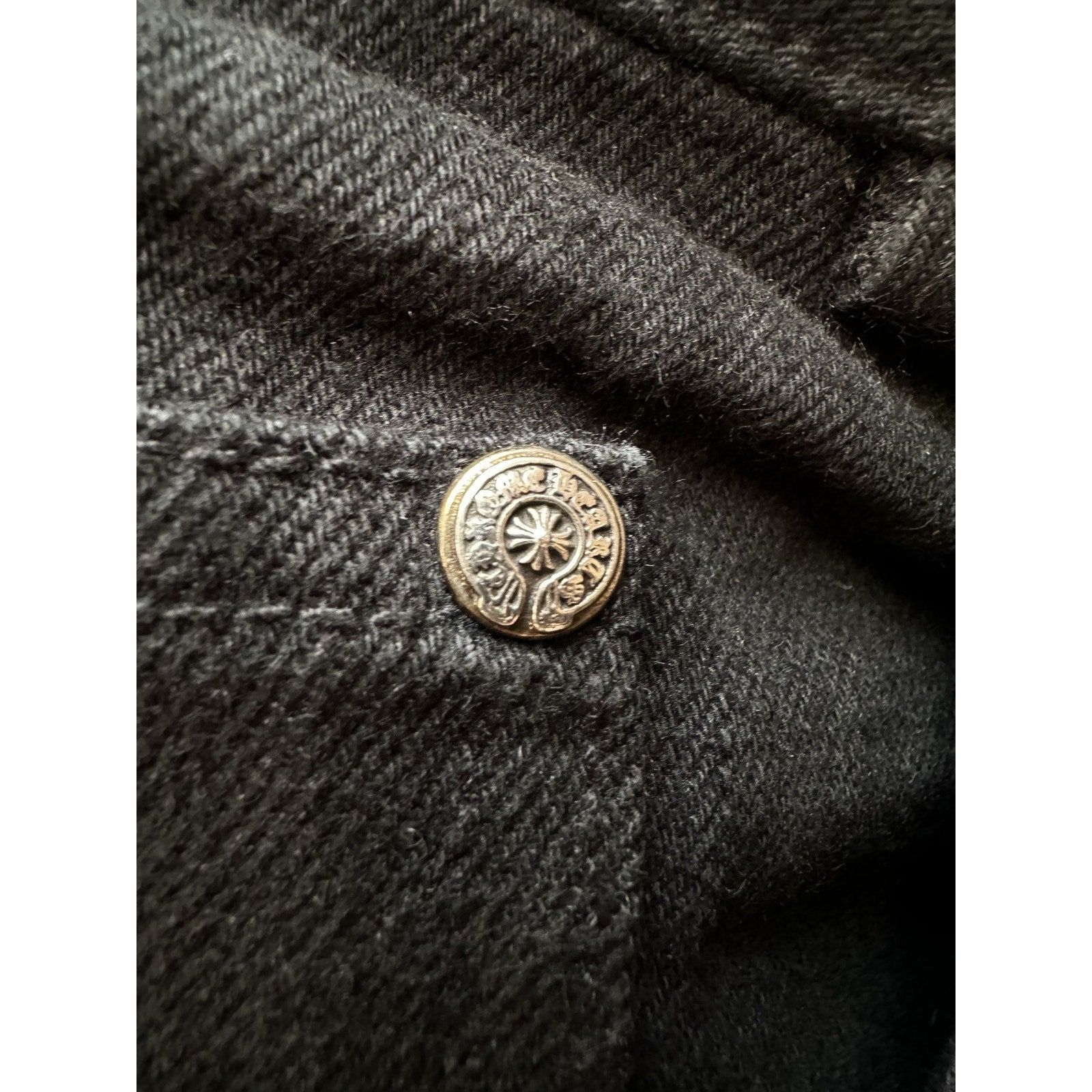 Chrome Hearts CHROME HEARTS PINK/CHECKERED FLEUR KNEE CROSS PATCH DENIM Size US 36 / EU 52 - 7 Thumbnail