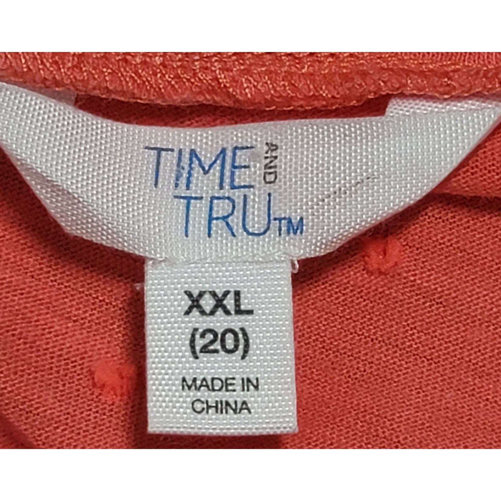 Other Time And Tru Orange Bumpy Raised Material Top XXL 20 Size XXL / US 16-18 / IT 52-54 - 3 Thumbnail