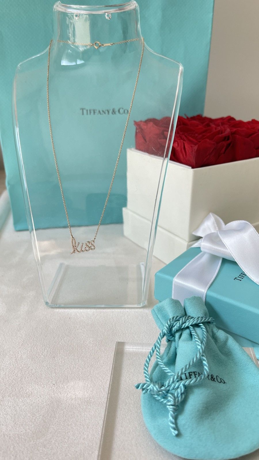 Tiffany & Co. Tiffany & Co. Graffiti Kiss Pendant RG Dia 16” NEW $4,400 Size ONE SIZE - 7 Thumbnail