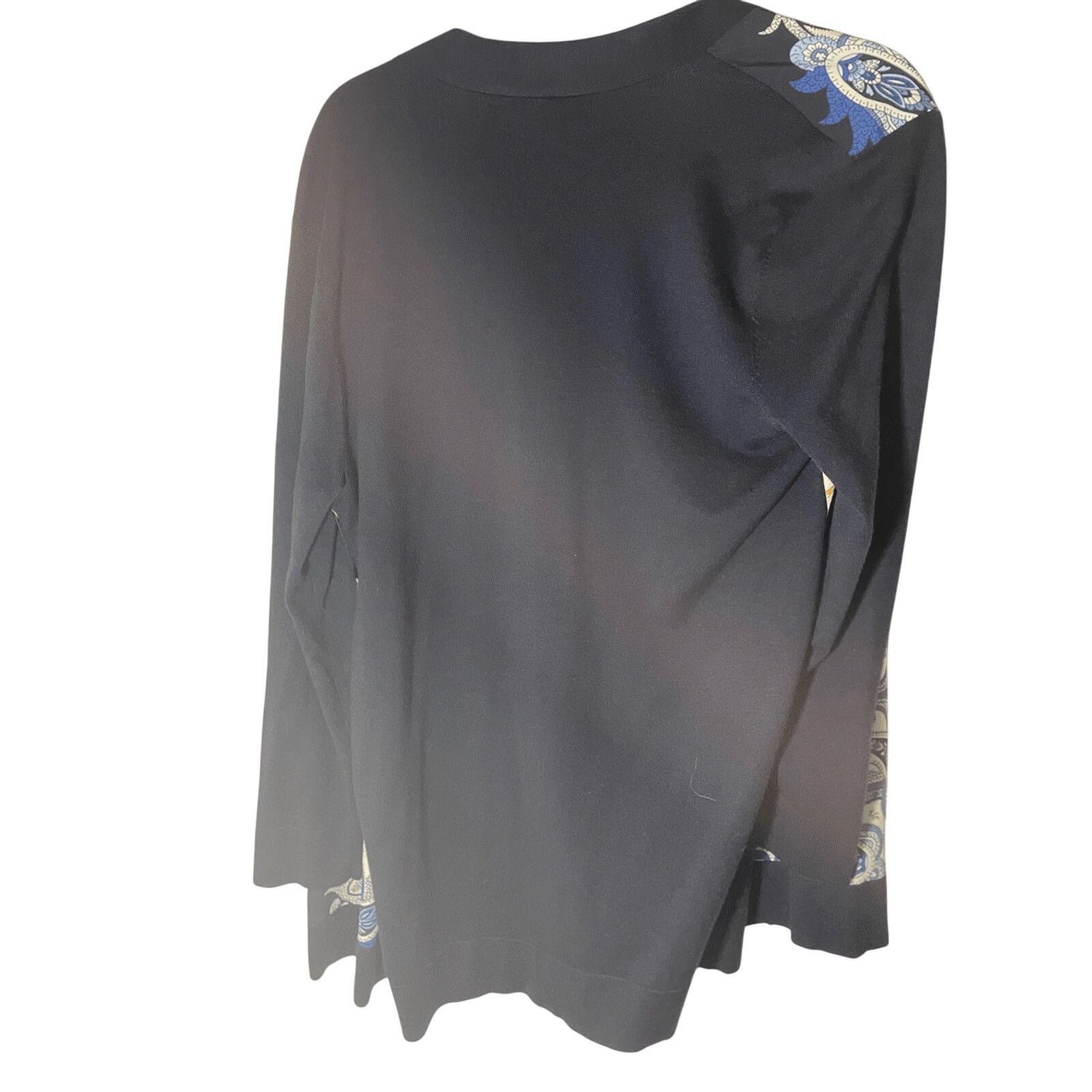 Chicos NWT Chico's Navy Open Paisley Cardigan Printed Sweater sz 1 Size S / US 4 / IT 40 - 4 Thumbnail