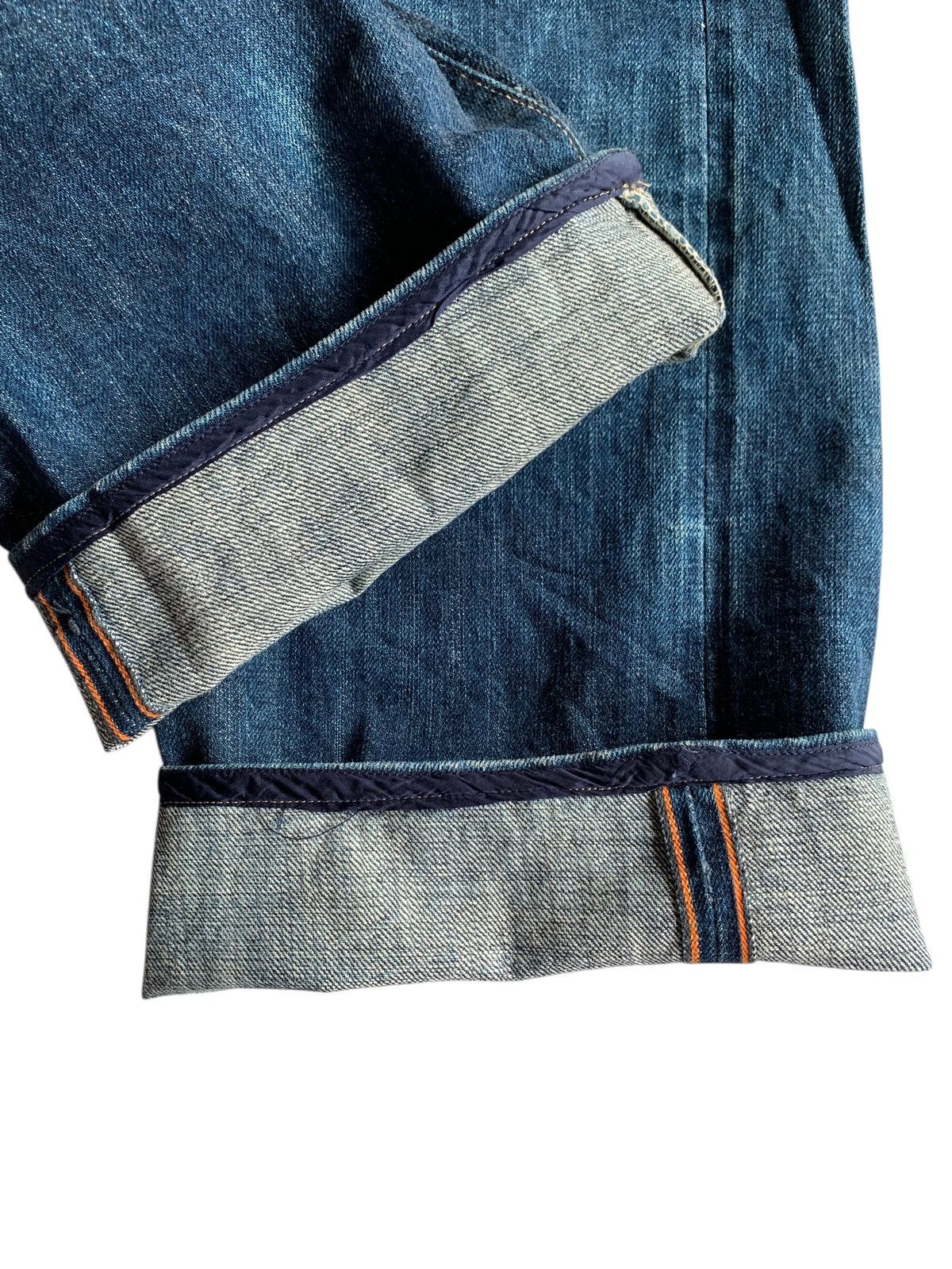 Kapital VINTAGE OMNIGOD JAPANESE BUTTON FLY SELVEDGE DISTRESSEDDENIM Size US 30 / EU 46 - 6 Thumbnail