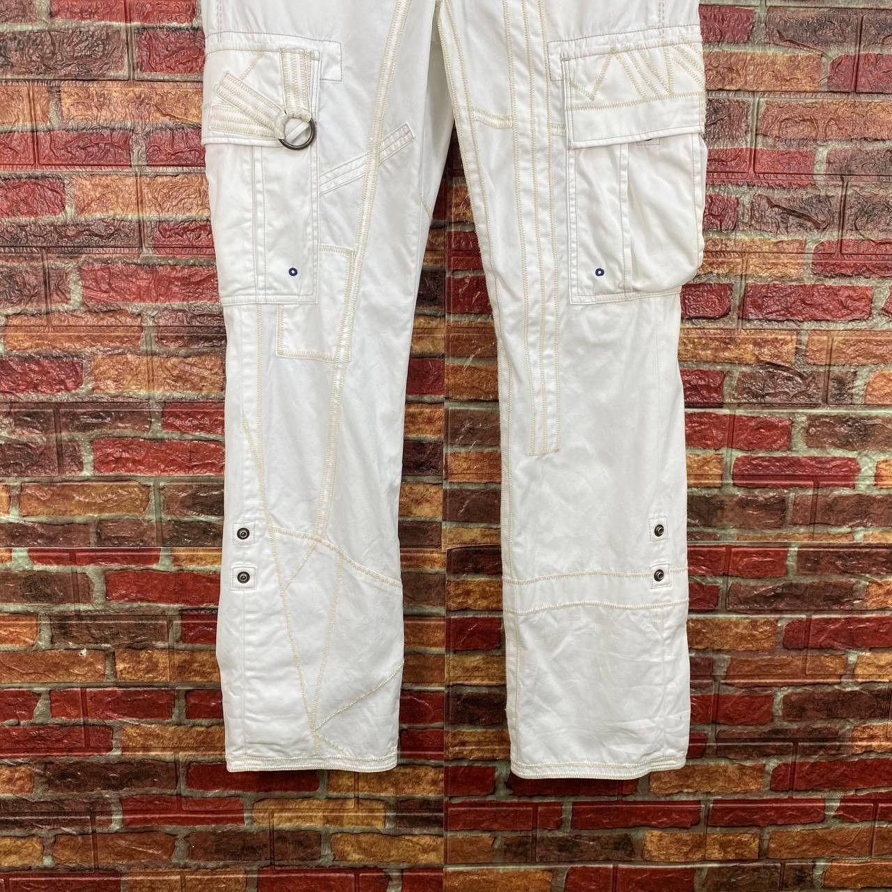Polo Ralph Lauren Polo Ralph Lauren Off-White Utility Technical Cargo Pants Size US 30 / EU 46 - 2 Thumbnail