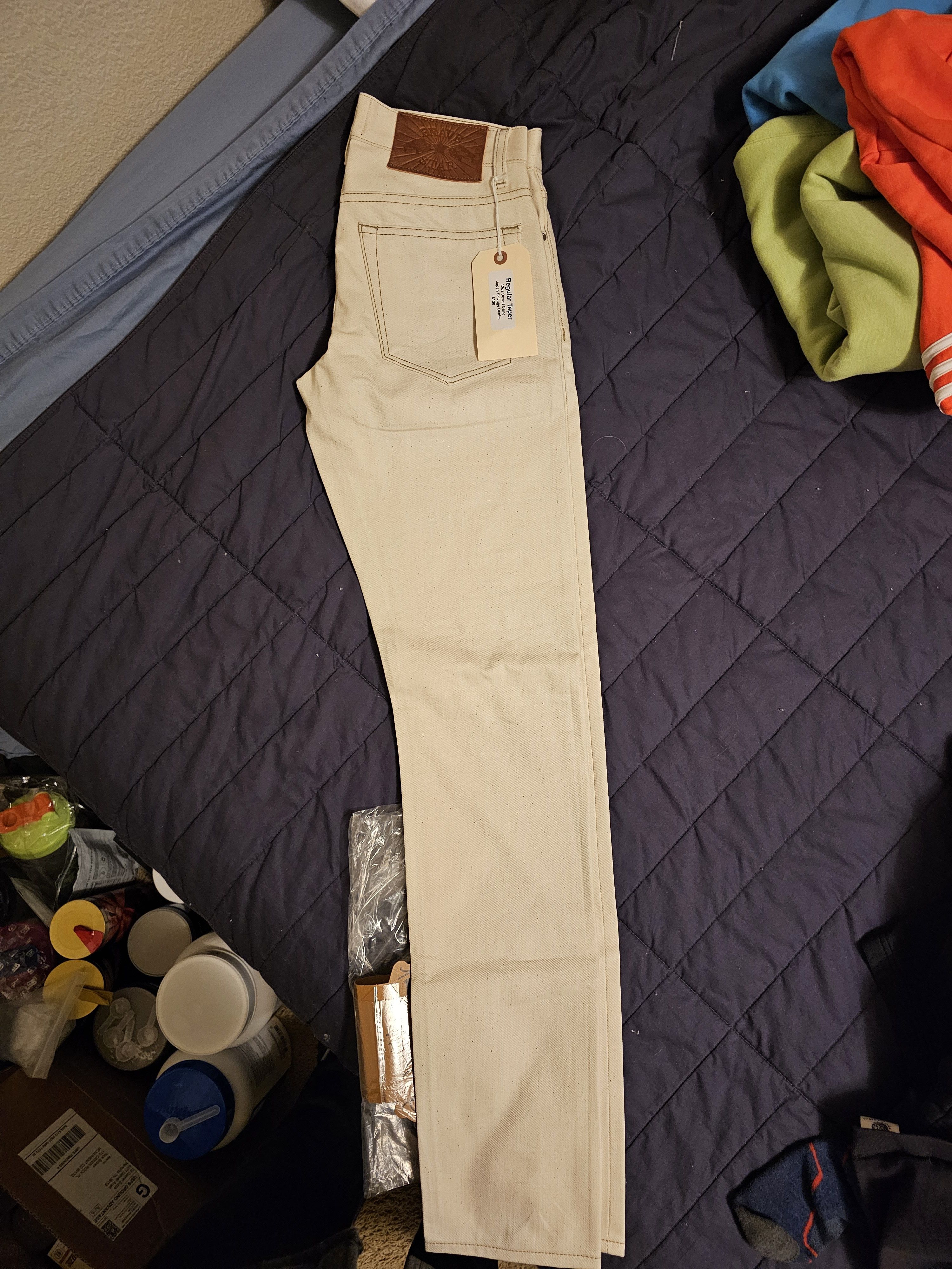 Brave Star Selvage Regular Taper 12oz Desert Bone Japan Selvage Denim Size US 30 / EU 46 - 3 Thumbnail