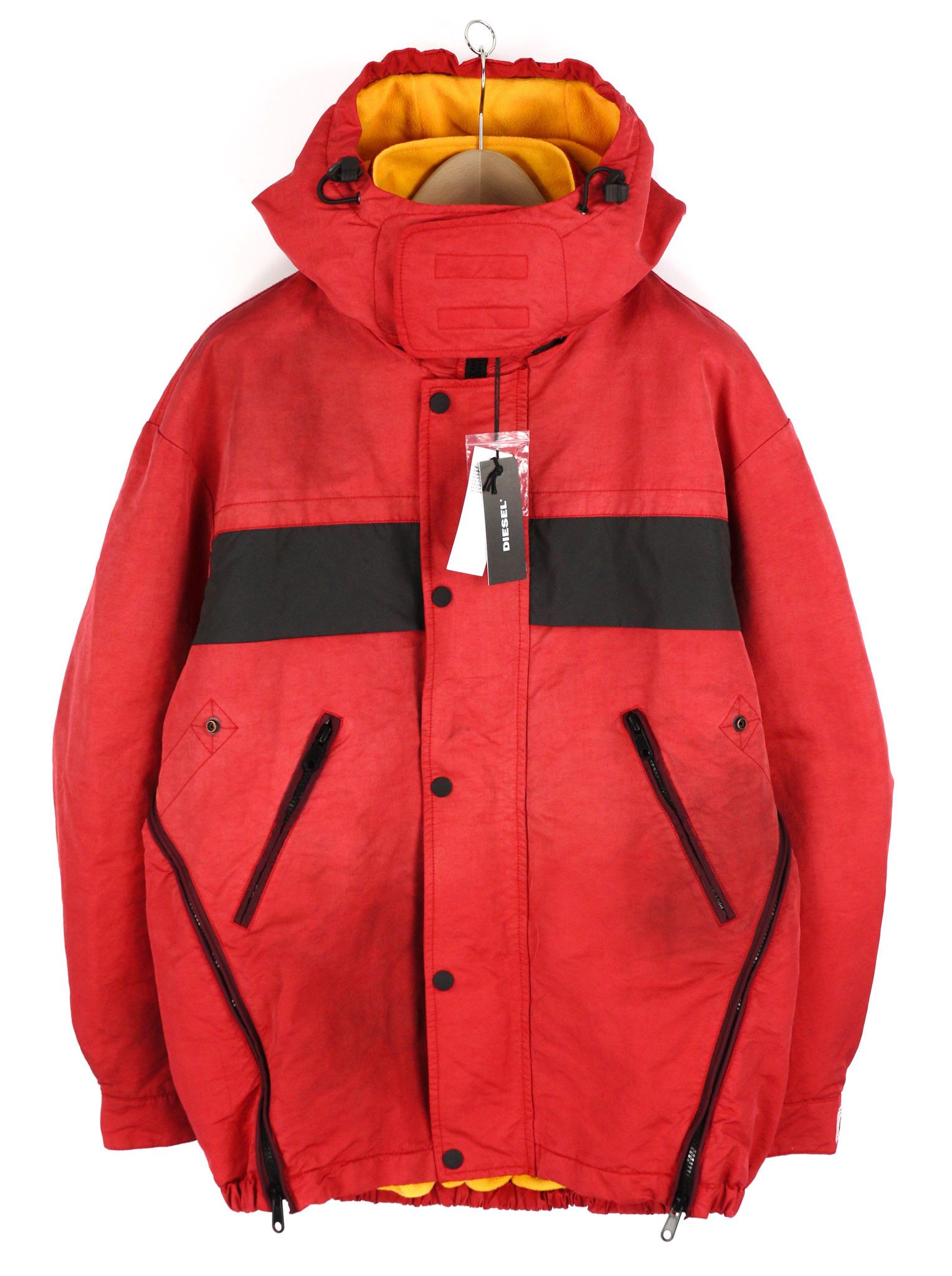 Diesel W-TRODD M Oversized Fleece Lined Hooded Zip Jacket 40057 Size US M / EU 48-50 / 2 - 1 Thumbnail