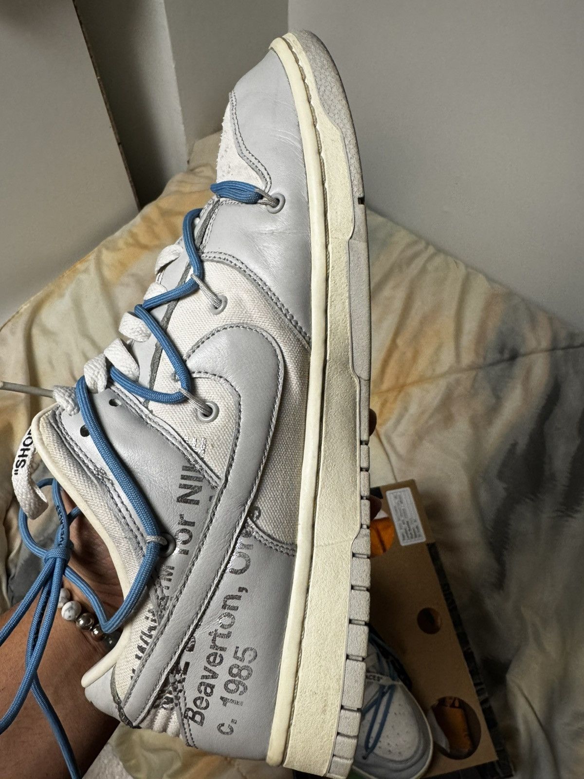 Nike × Off-White Nike Dunk Low Off-White Lot 5 Size US 11.5 / EU 44-45 - 17 Thumbnail