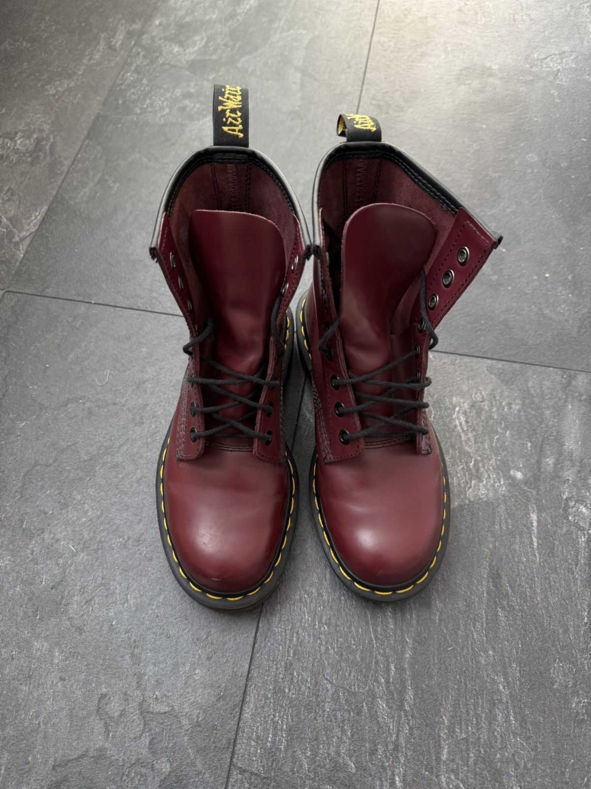Dr. Martens × Vintage Dr Martens 1460 Vintage Boots Shoes Cherry Red Smooth Size US 5 / IT 35 - 4 Thumbnail