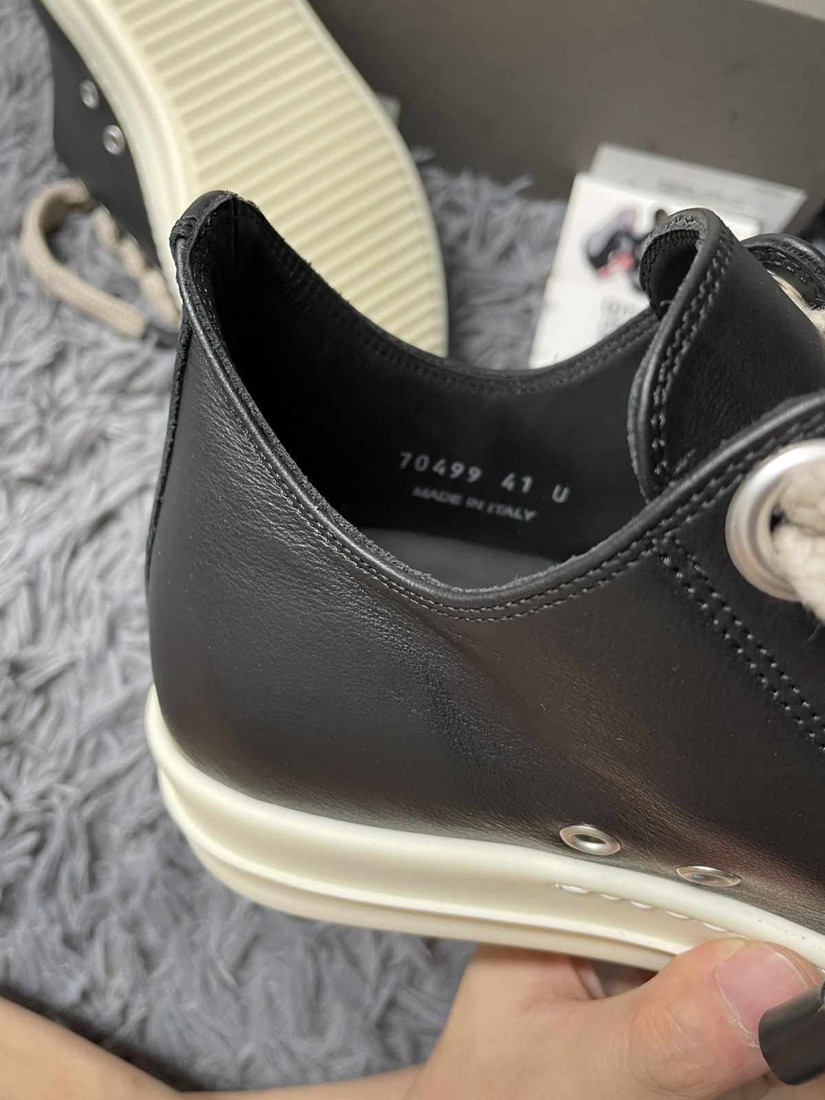 Rick Owens Rick Owens Ramone Low Jumbo Lace Black/Milk Size US 8 / EU 41 - 9 Thumbnail