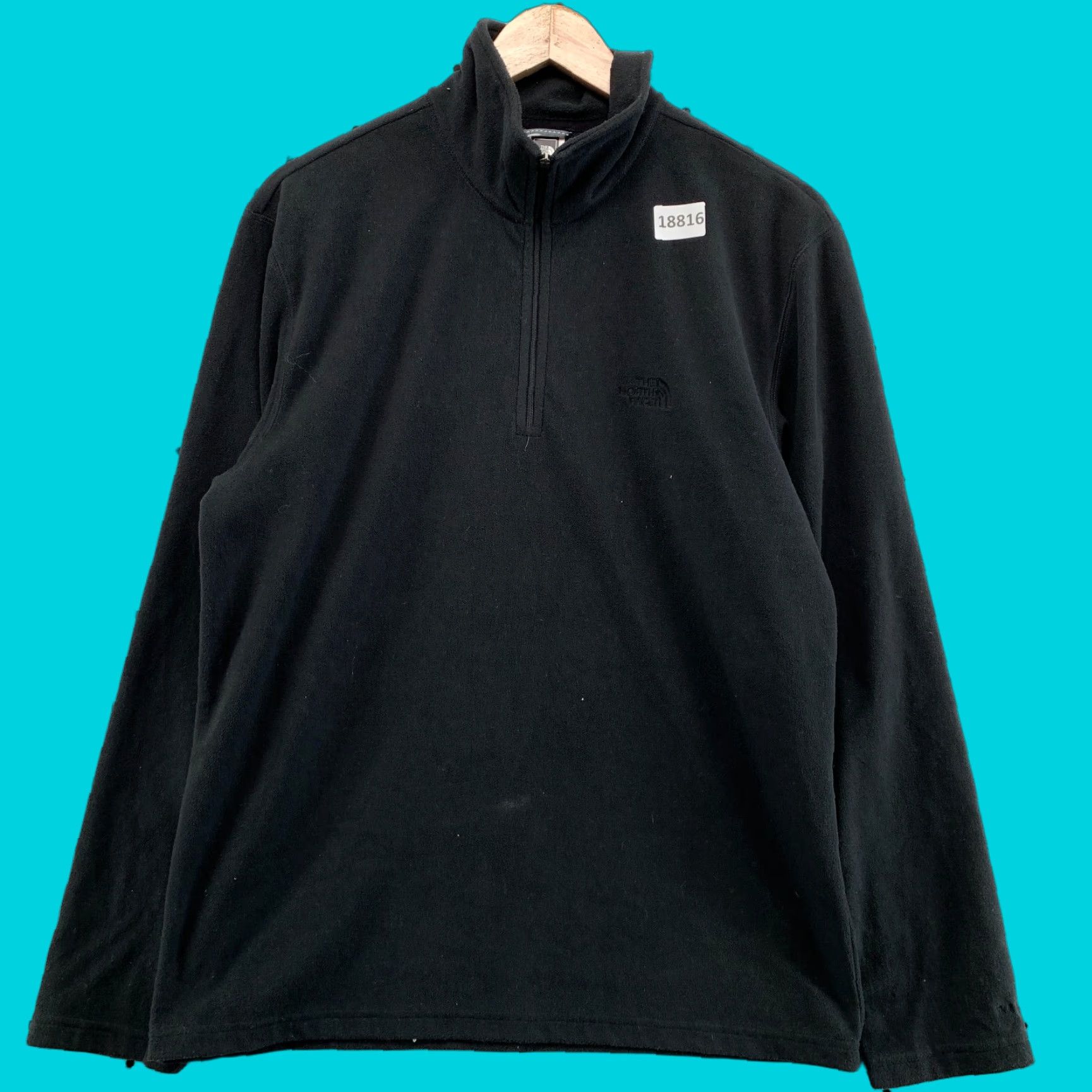 The North Face The North Face Mens Black 1/4 Zip Pullover Shirt Mens Medium Long Sleeve Fleece 21X27 Size US M / EU 48-50 / 2 - 1 Thumbnail