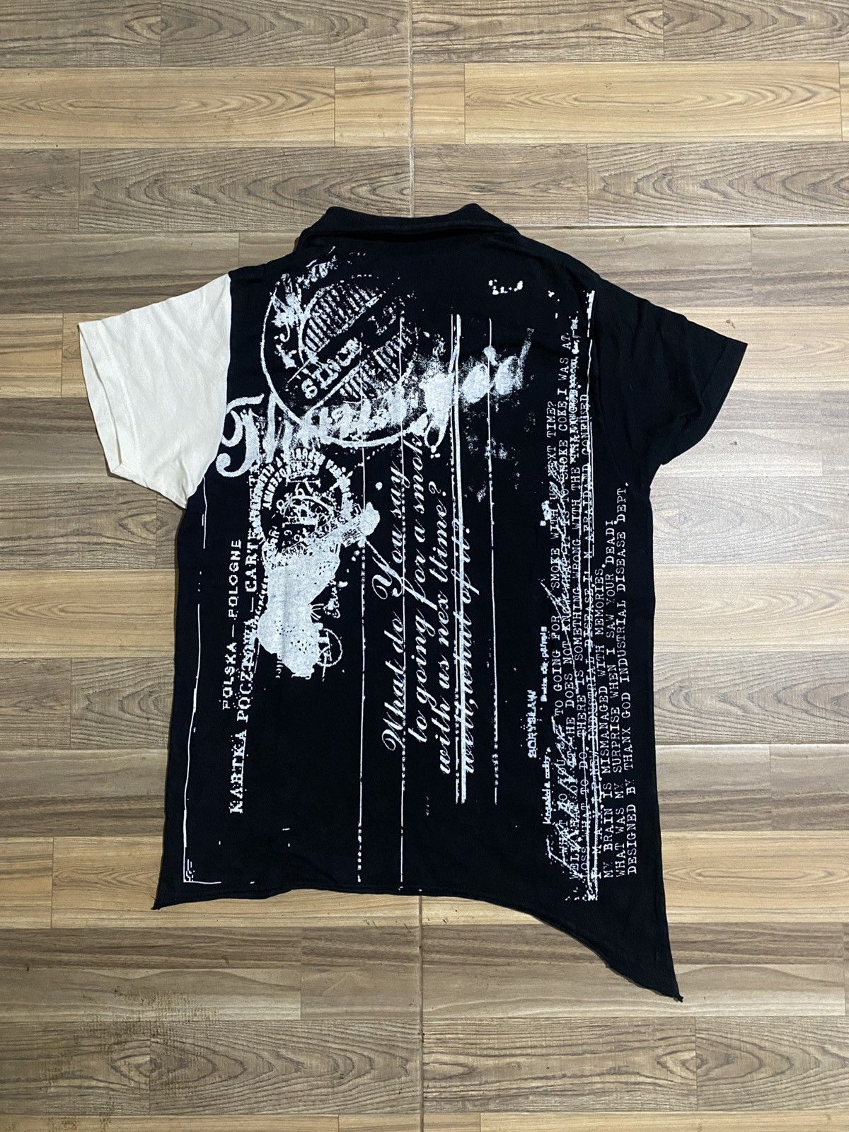Japanese Brand × Vintage BLACK AND WHITE HARE EXCLUSIVE DESIGN POEM UNISEX SHIRT Size US M / EU 48-50 / 2 - 1 Thumbnail