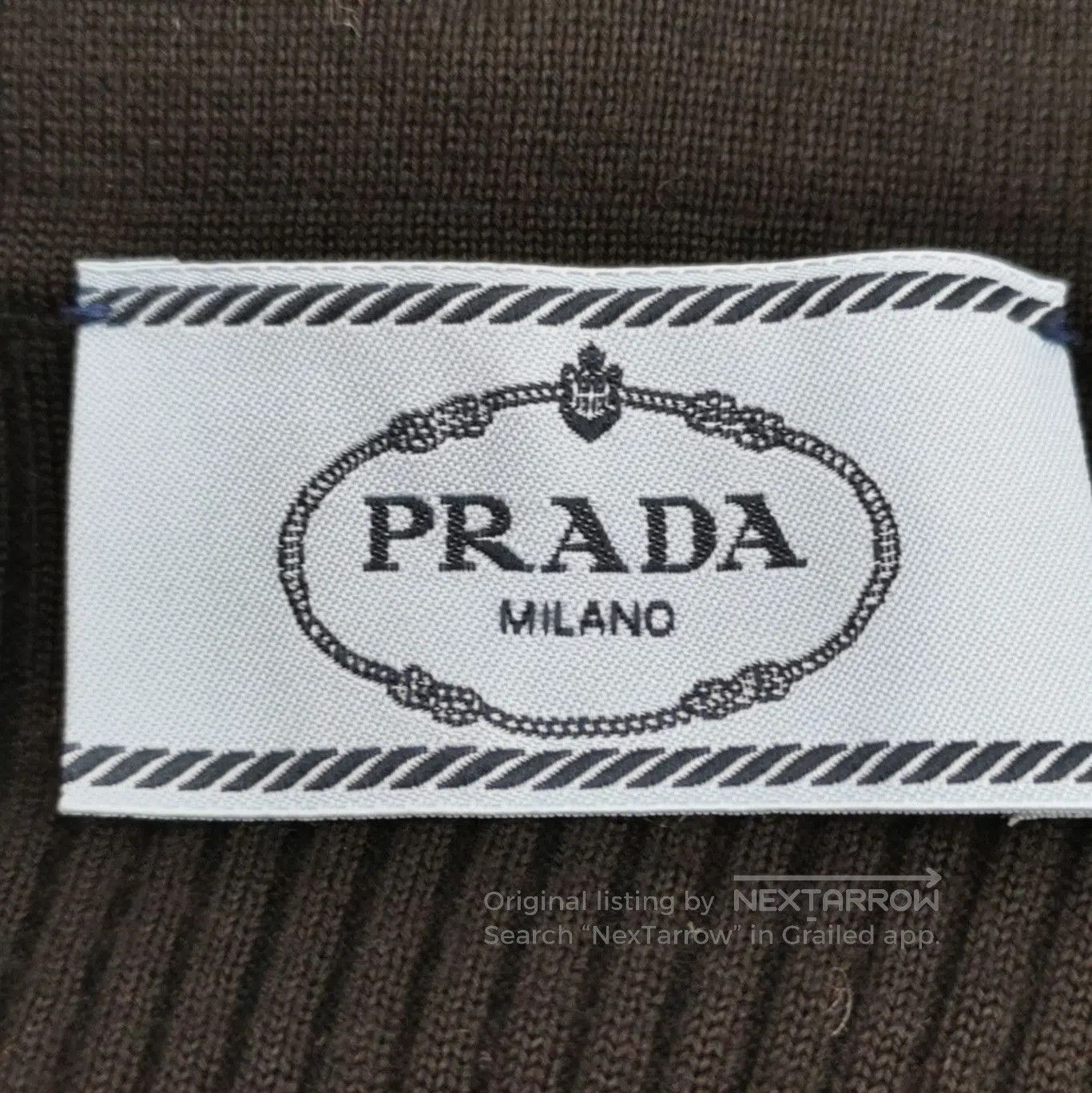 Prada Prada Black Knit Polo Shirt with Logo . Size L / US 10 / IT 46 - 4 Thumbnail