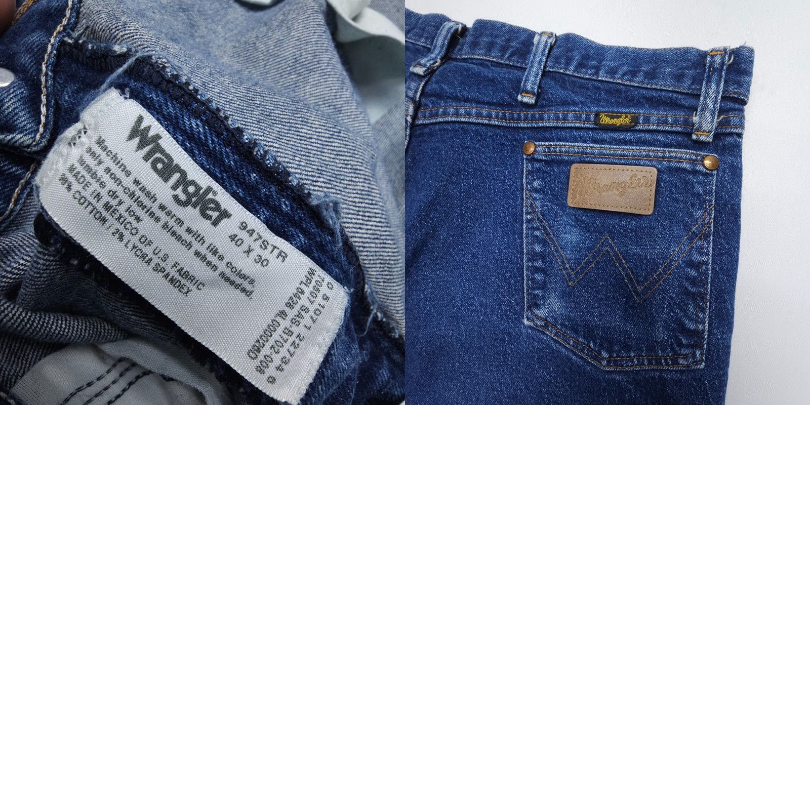 Wrangler Wrangler Jeans Denim Bootcut Mens 40 Regular Blue Dark Wash 30 in 5-Pocket USA Cowboy Vintage: No Size US 40 / EU 56 - 8 Thumbnail