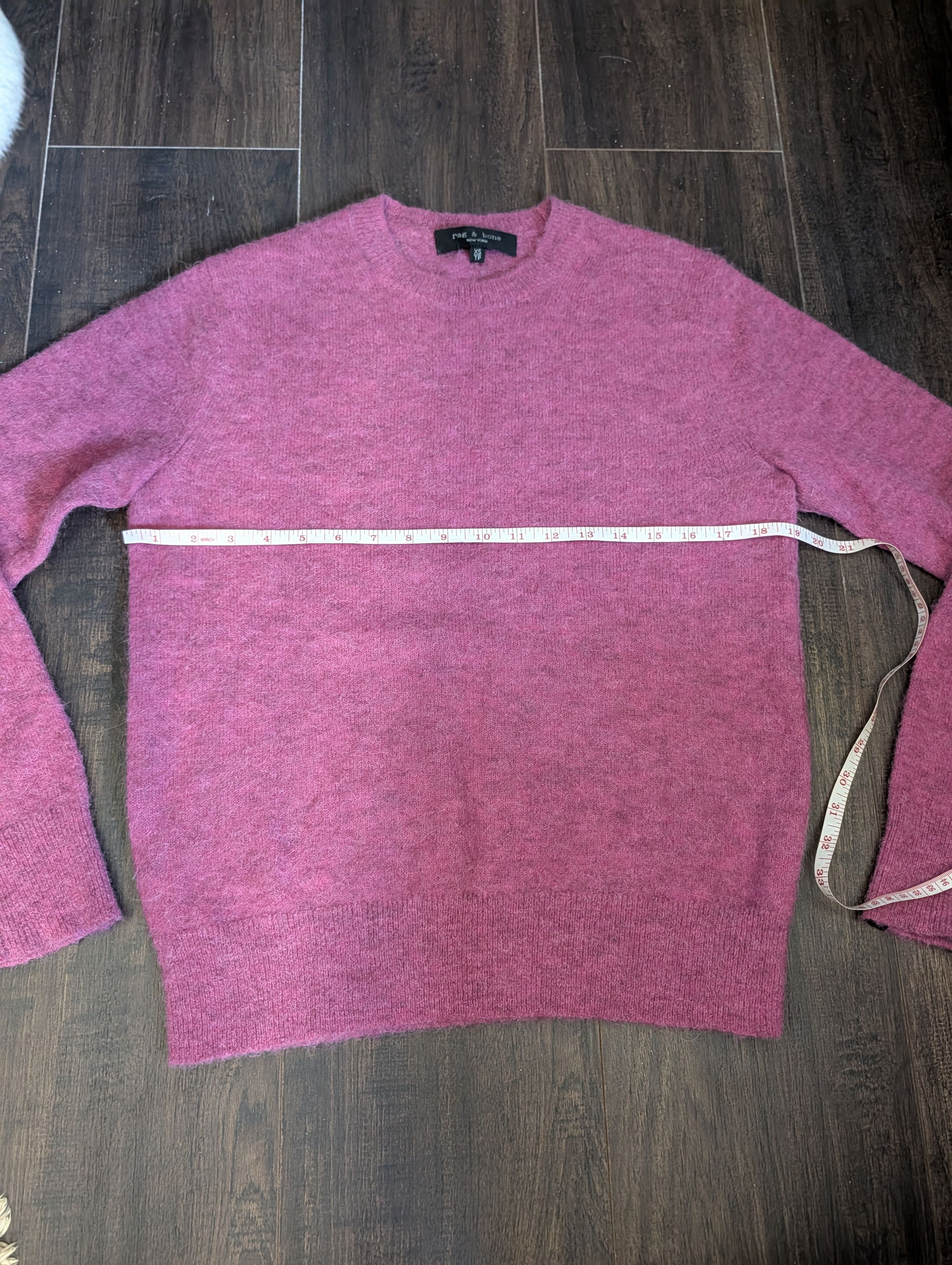 Rag & Bone ALPACA Fuzzy Knit Pink Rock N Roll Sweater XS Size US XS / EU 42 / 0 - 10 Thumbnail