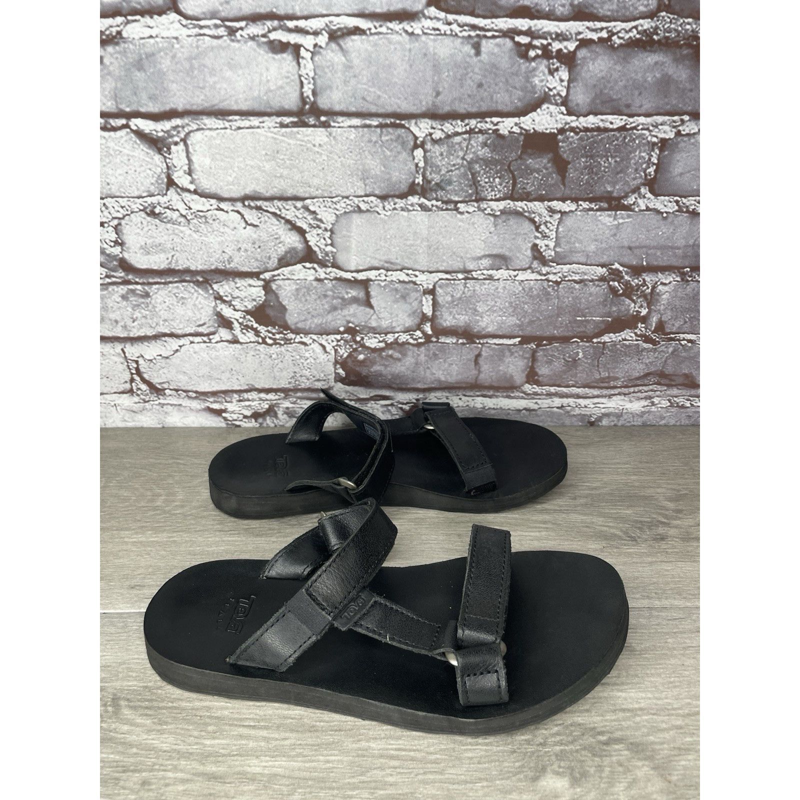 Teva Teva Black Leather Universal Straps Hiking Sandals Women’s S Size US 9 / IT 39 - 18 Thumbnail