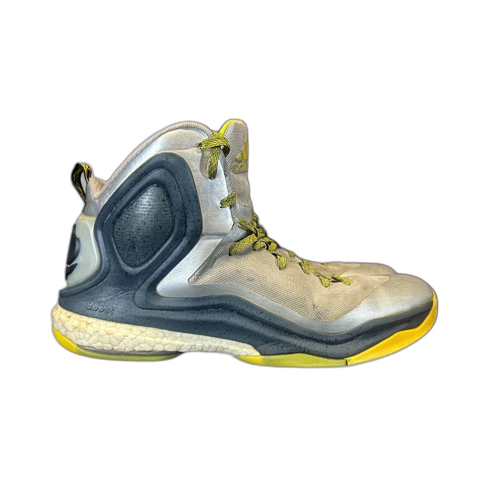 Adidas Adidas Derrick Rose 5 Boost Basketball Shoes C76491 Silver/Y Size US 12 / EU 45 - 1 Thumbnail