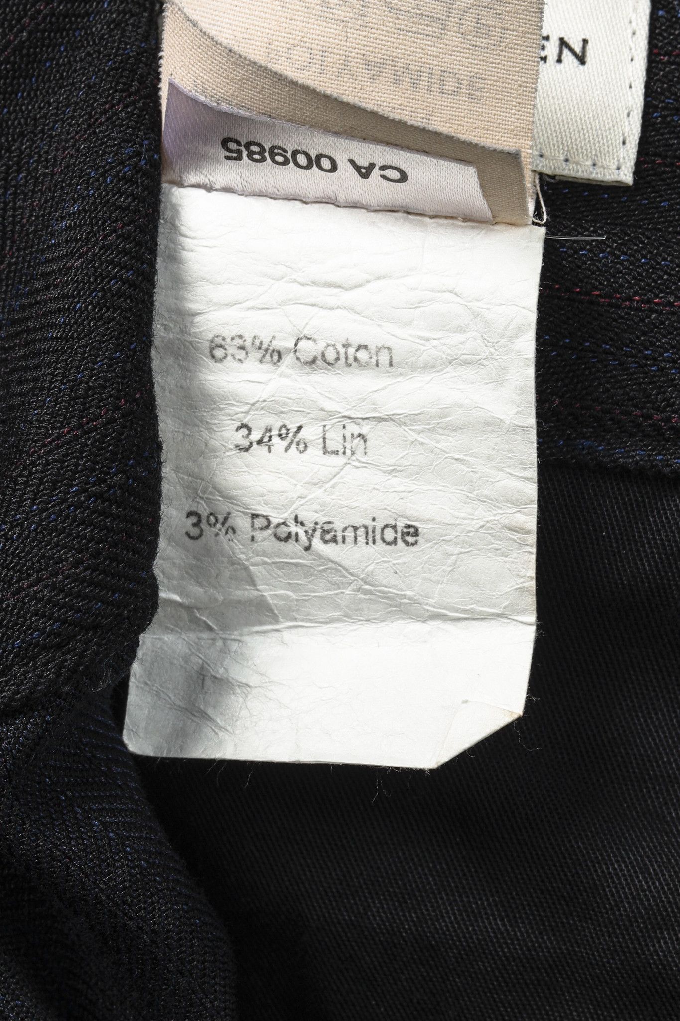 Dries Van Noten Dries Van Noten Cotton Linen Navy Pinstriped Pant Size 34" / US 12 / IT 48 - 10 Thumbnail
