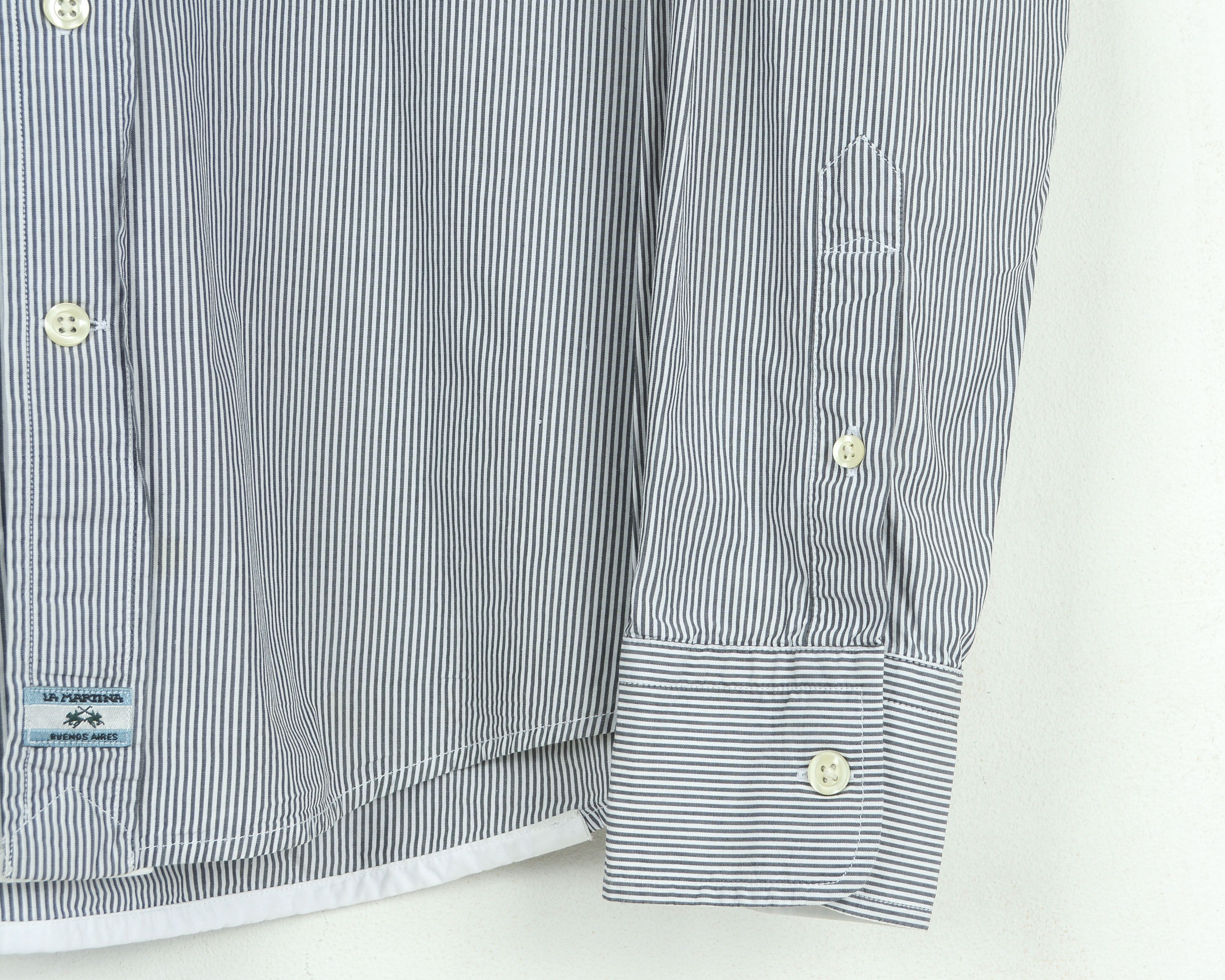 La Martina Casual Shirt M Pinstriped Long Sleeved Button up Dress Size US M / EU 48-50 / 2 - 5 Thumbnail