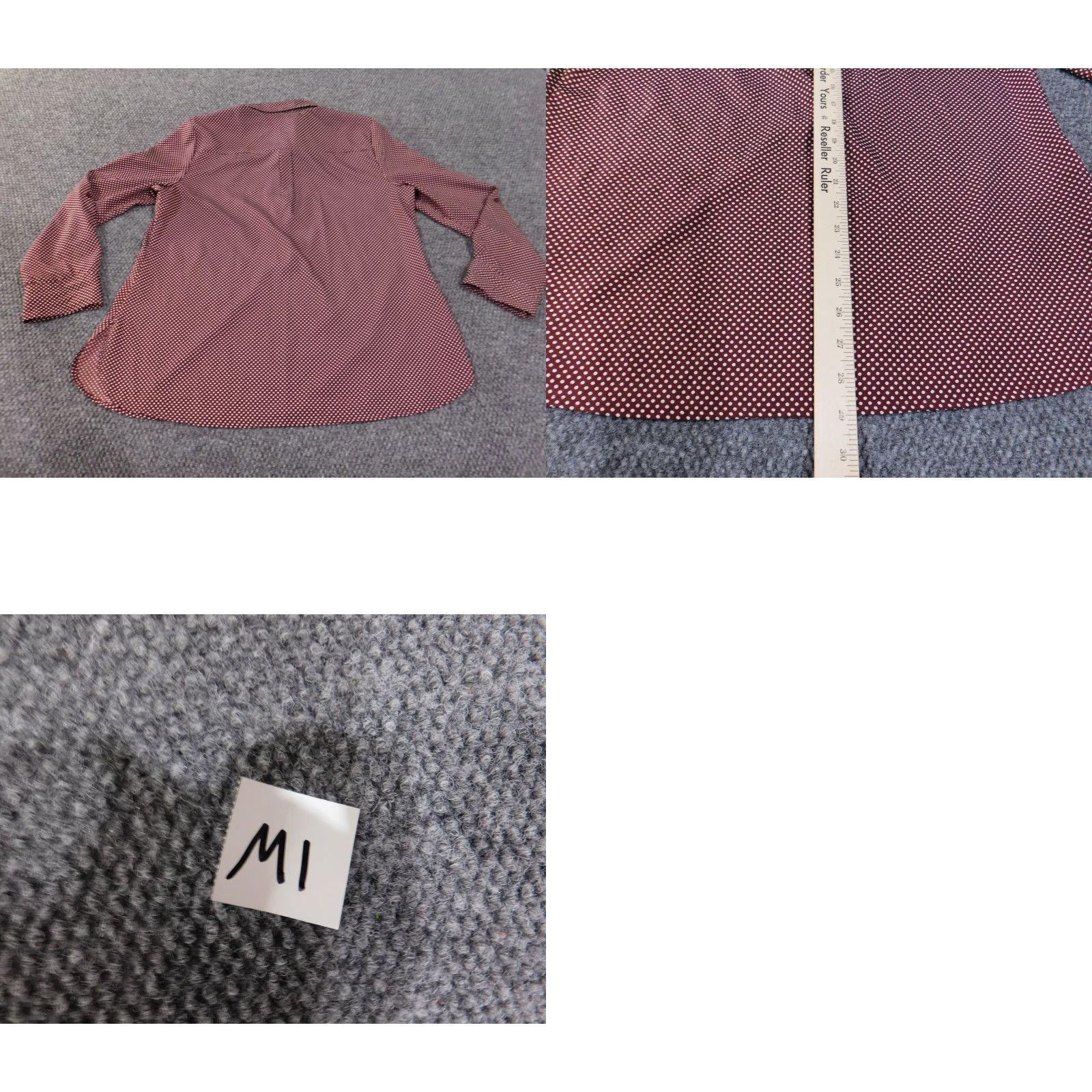 Vintage Ann Taylor Top Large Red Dots Polka Dot Casual Polyester Button-Up Womens L Shirt Size L / US 10 / IT 46 - 8 Thumbnail