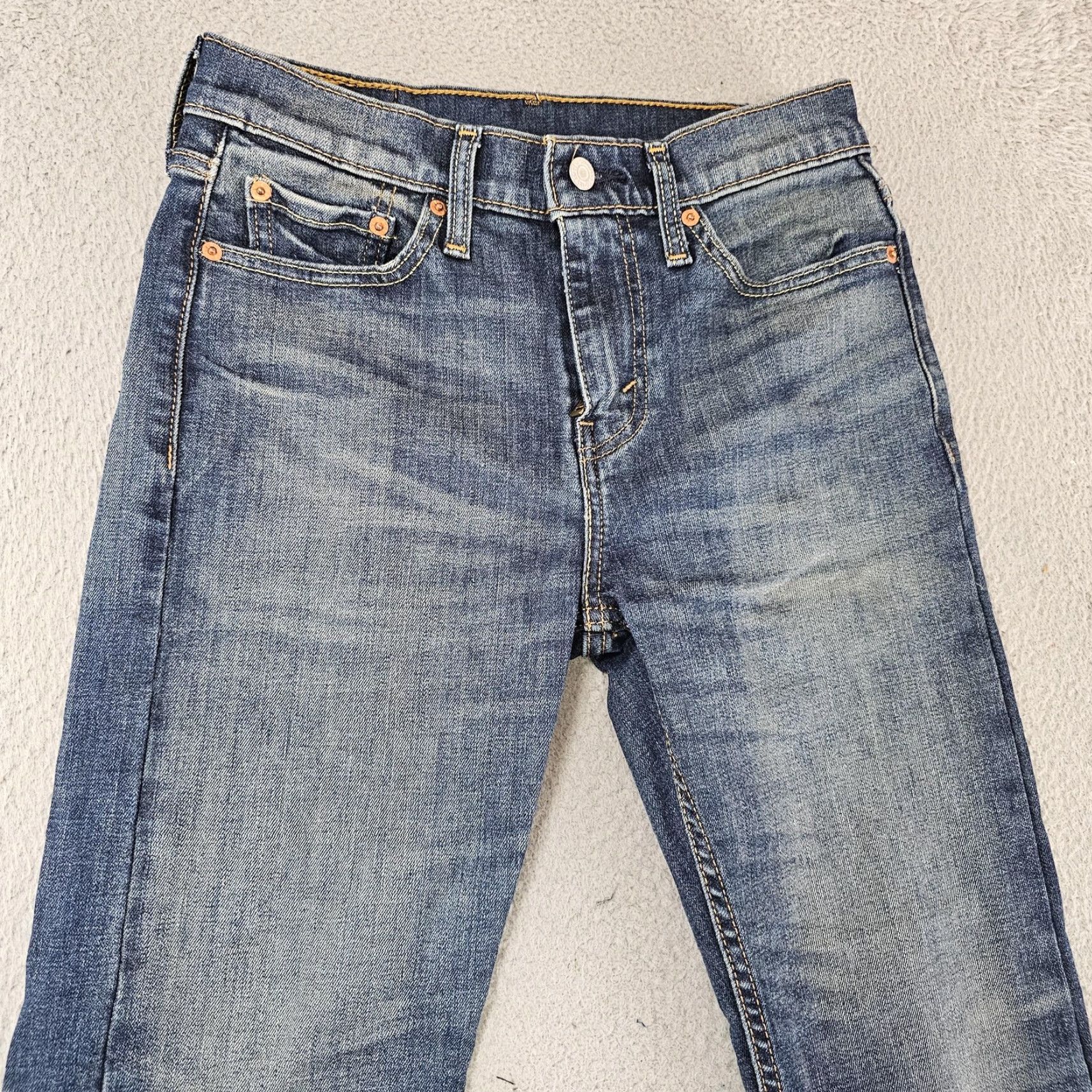 Levi's Levis 510 Jeans Mens 27x27 Slim Stretch Denim Distressed Faded Pants Size US 27 - 2 Thumbnail