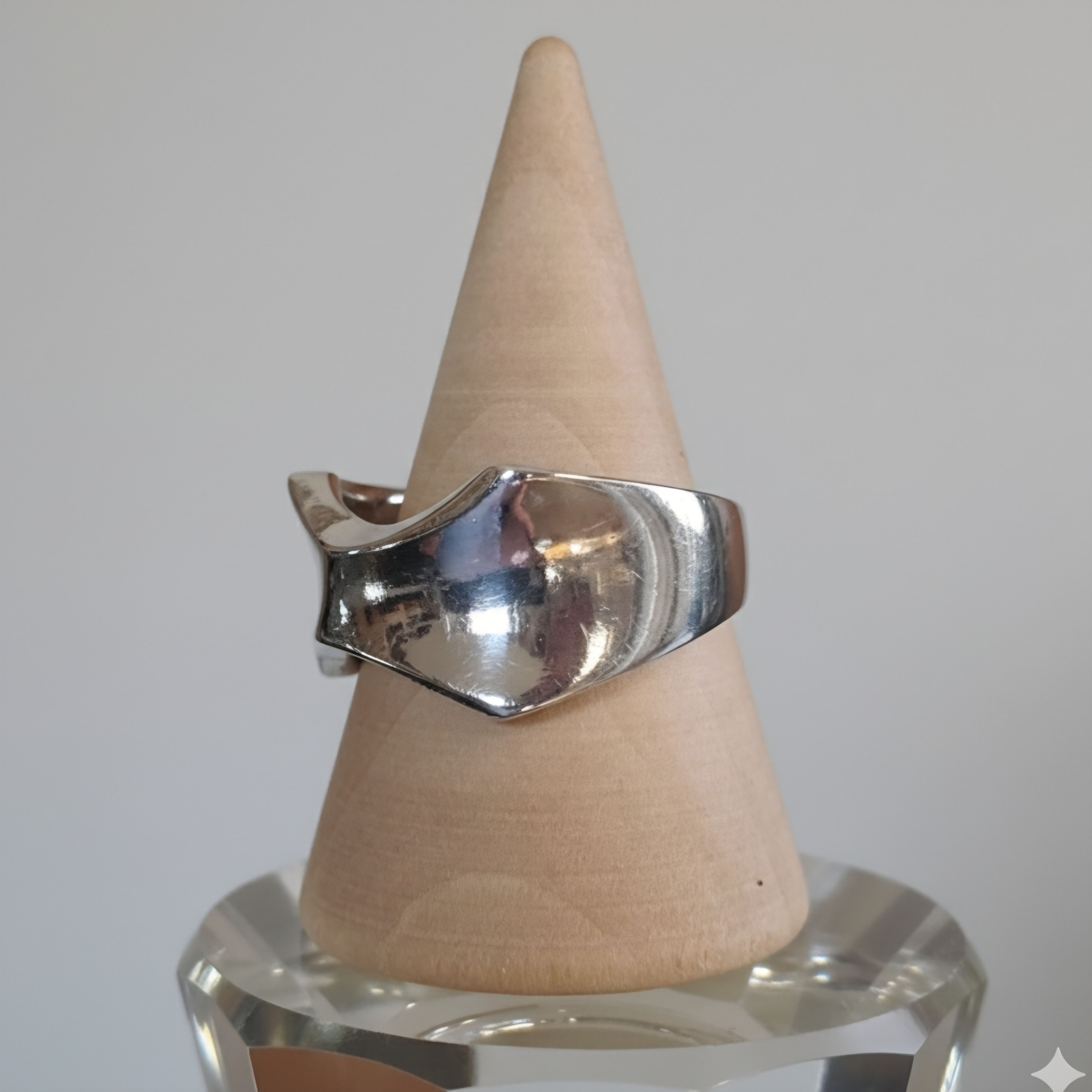 Other Abstract Size 7.75 Ring 925 Sterling Silver Vintage Bowtie Size ONE SIZE - 4 Thumbnail