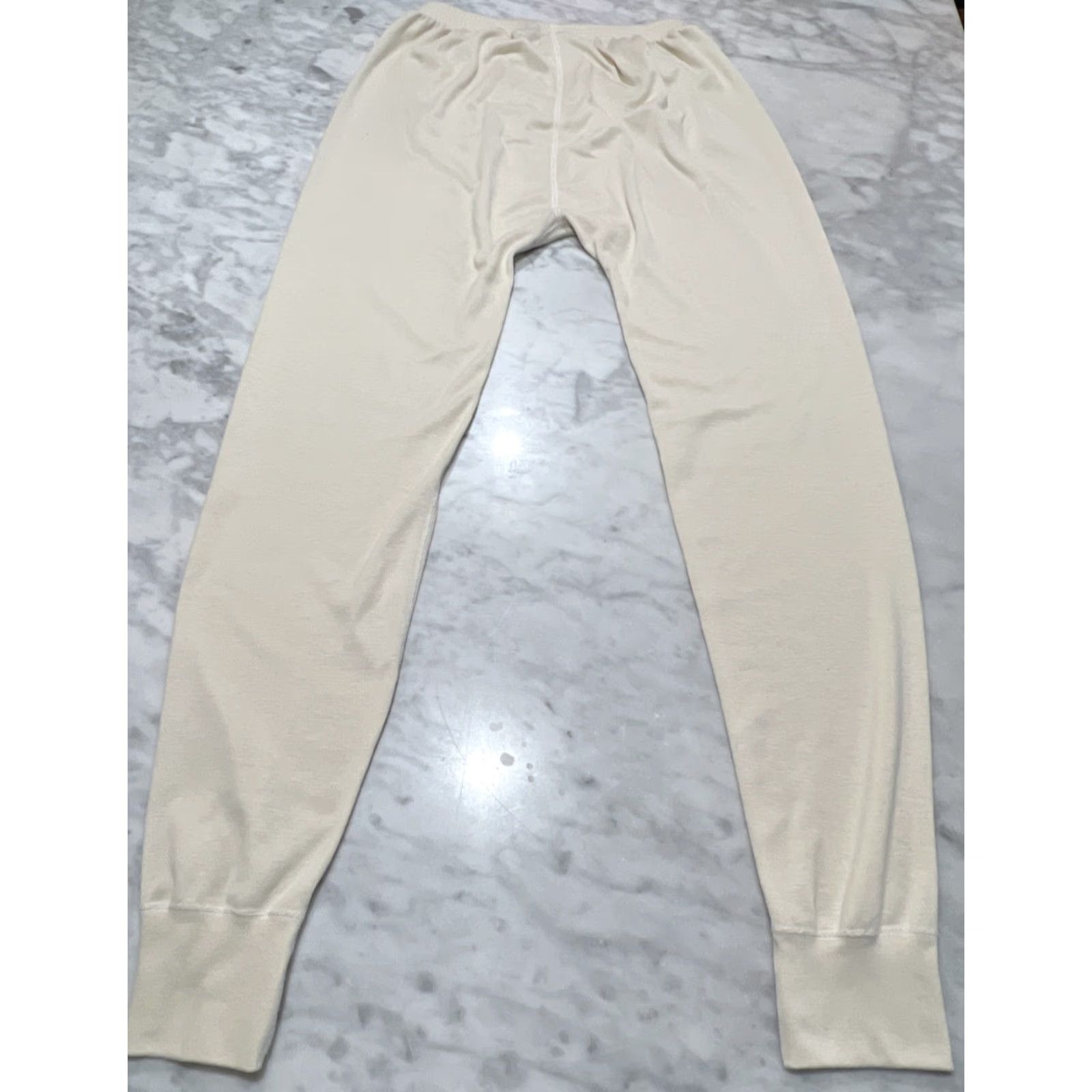Vintage VINTAGE L.L.Bean Base Layer Pants Men Large Tall Beige Size US 33 - 4 Thumbnail