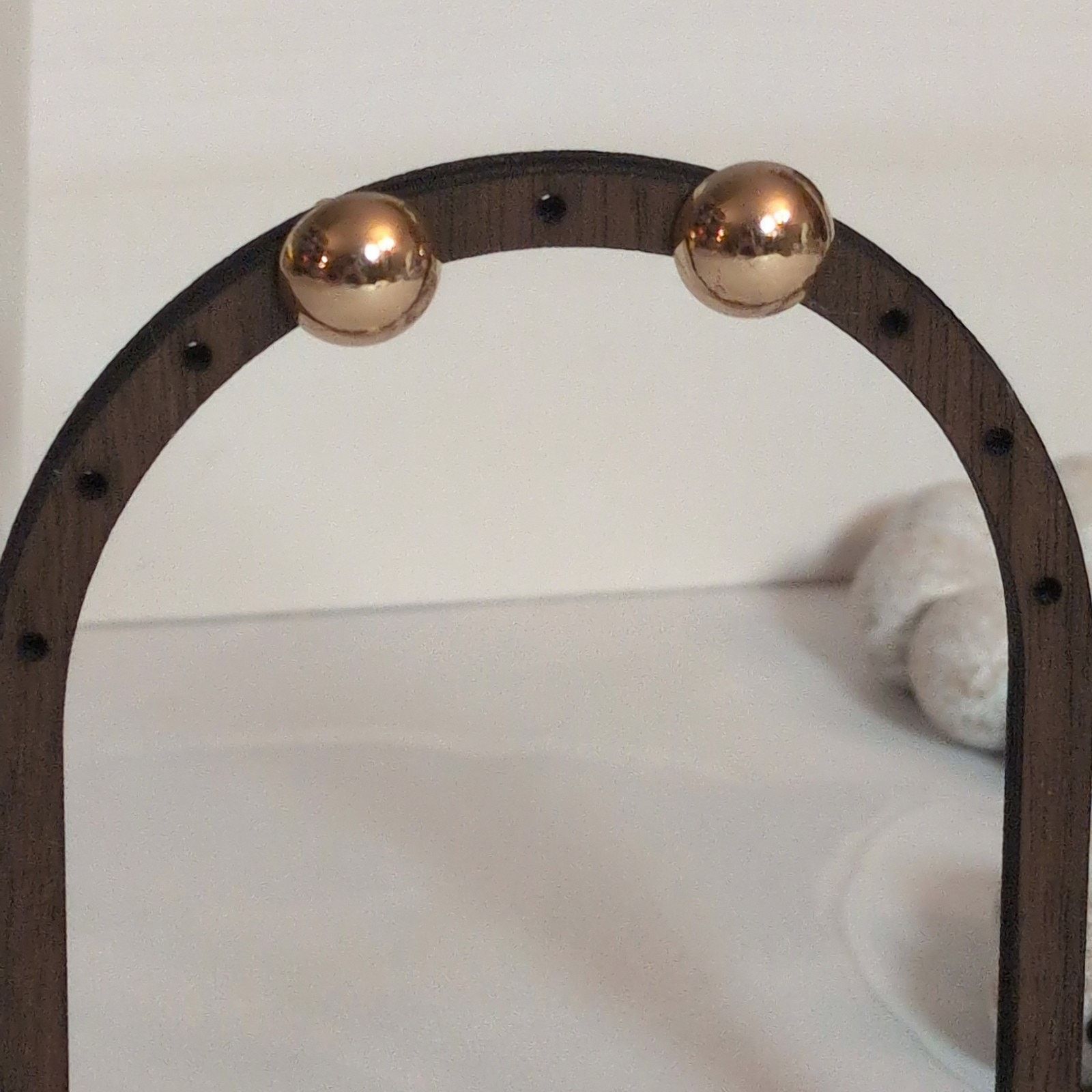 Vintage VTG 1980s Cute As a Button Gold-Tone Pierced Stud Earrings Size ONE SIZE - 3 Thumbnail