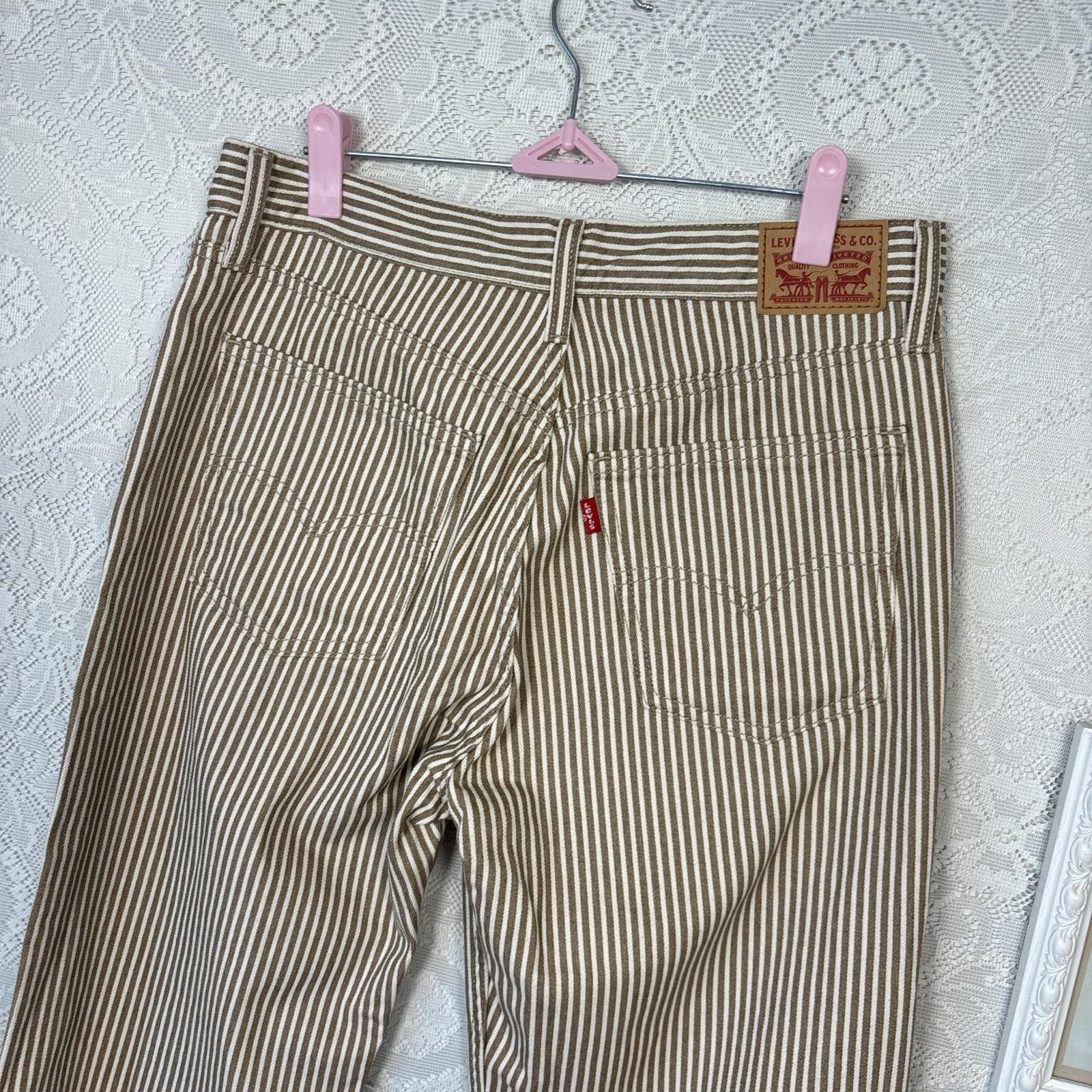 Levi's vintage levi's cottage core striped brown pants Size 28" / US 6 / IT 42 - 1 Thumbnail