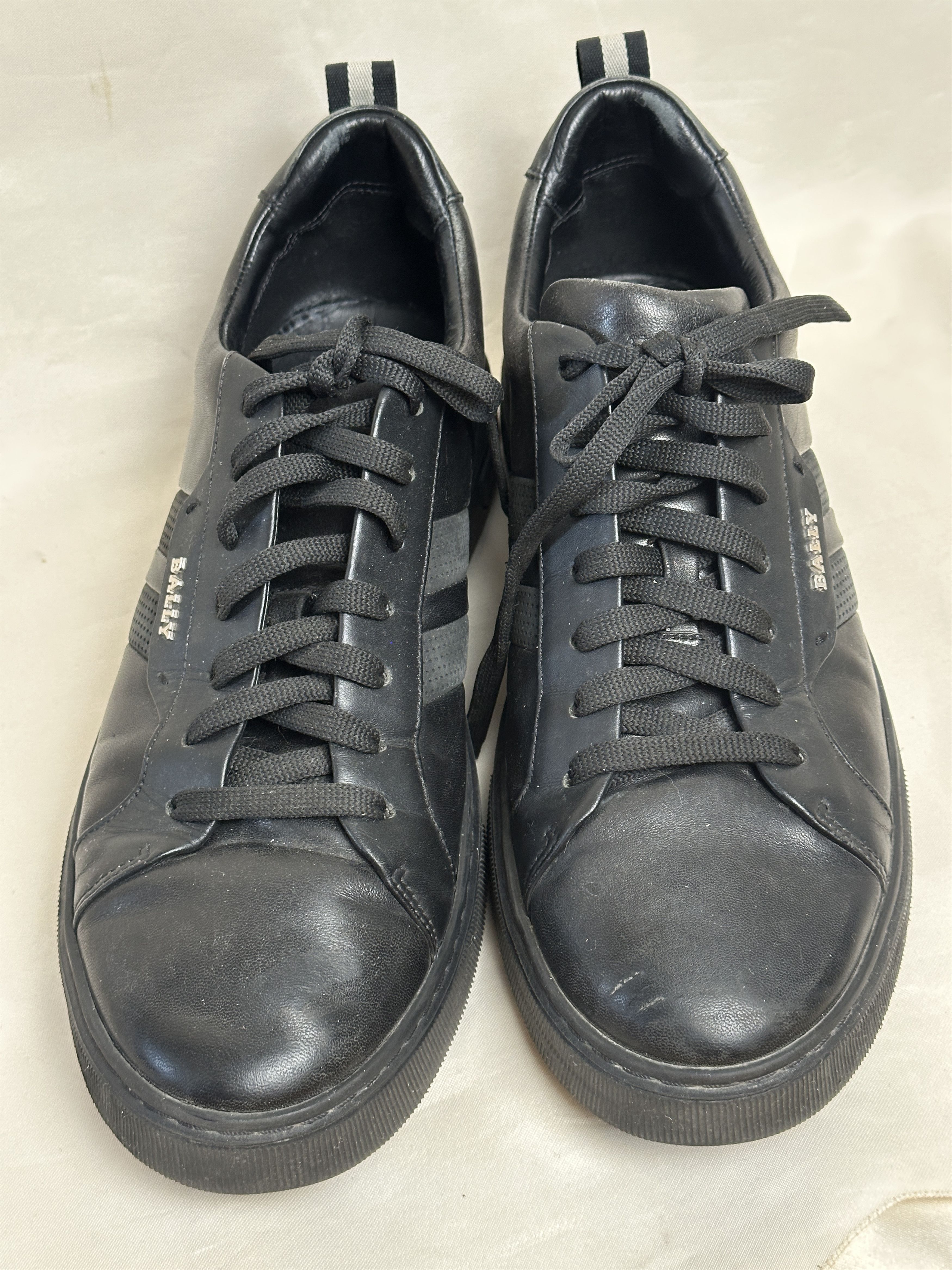 Bally Men's Leather Sneakers Bally Maxim Black US Size 10D Size US 10 / EU 43 - 2 Thumbnail
