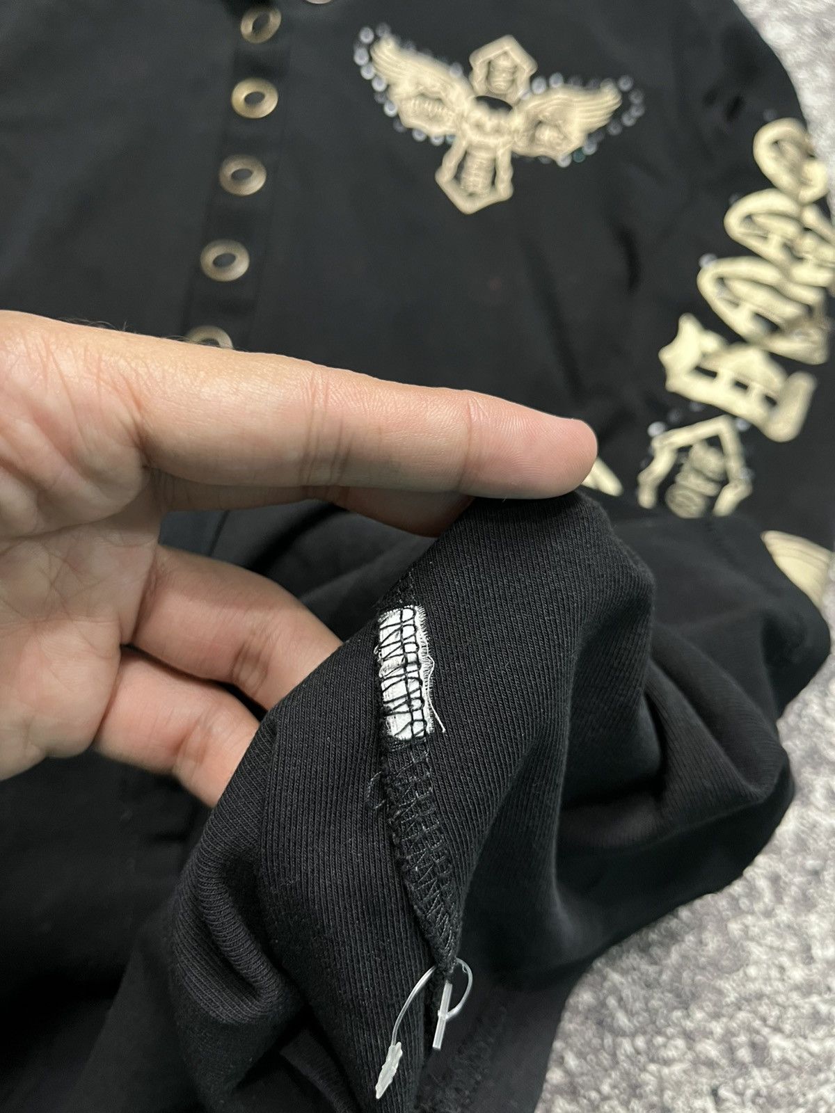 Japanese Brand Japanese Style Gothic skull Angelic Polo Longsleeve Size US S / EU 44-46 / 1 - 6 Thumbnail