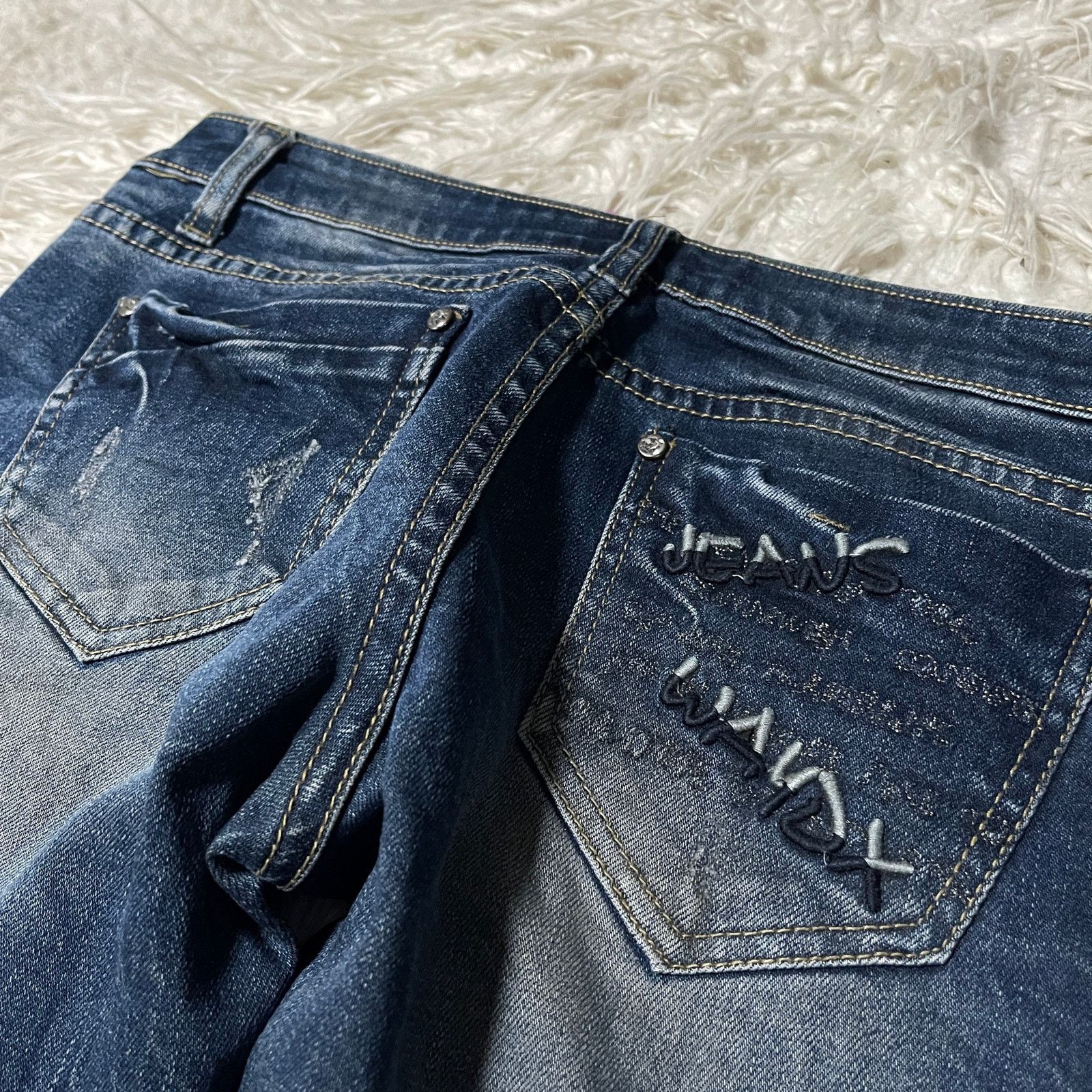 Hysteric Glamour × Japanese Brand × Vintage Vintage Japanese Brand Faded Wash Low-rise Denim Jeans Blue Size 30" / US 8 / IT 44 - 6 Thumbnail