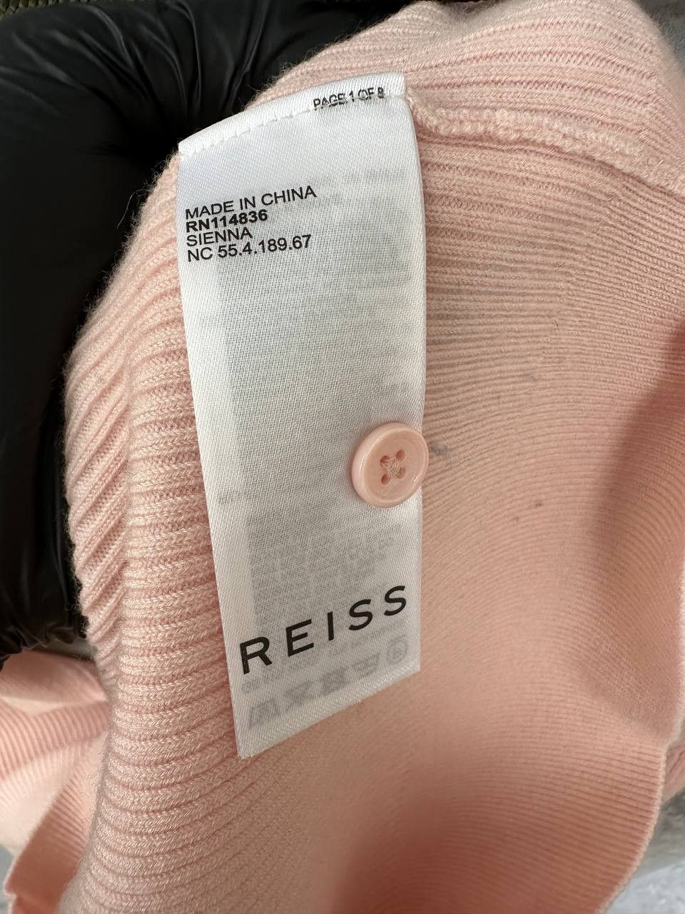 Reiss Reiss Sienna Ribbed Space Wool Polo Shirt in Blush Sweater Size L / US 10 / IT 46 - 14 Thumbnail