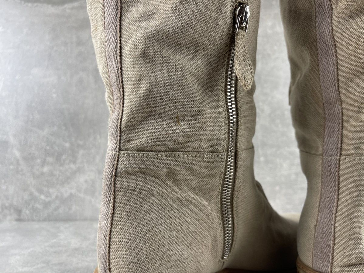 Prada Prada Vintage Tall Canvas / Leather Boots Beige EU 39 Size US 9 / IT 39 - 9 Thumbnail