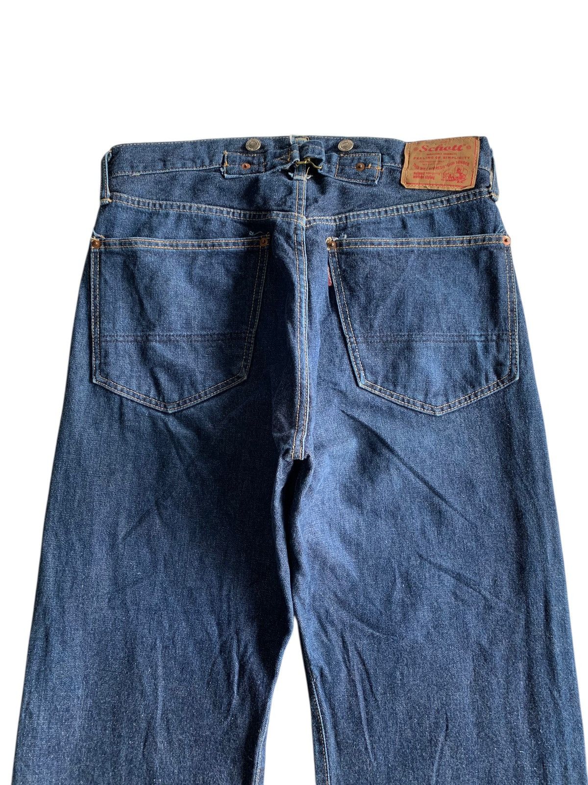 Schott VINTAGE SCHOTT SELVEDGE BUCKLE BACK JAPANESE DENIM Size US 32 / EU 48 - 14 Thumbnail