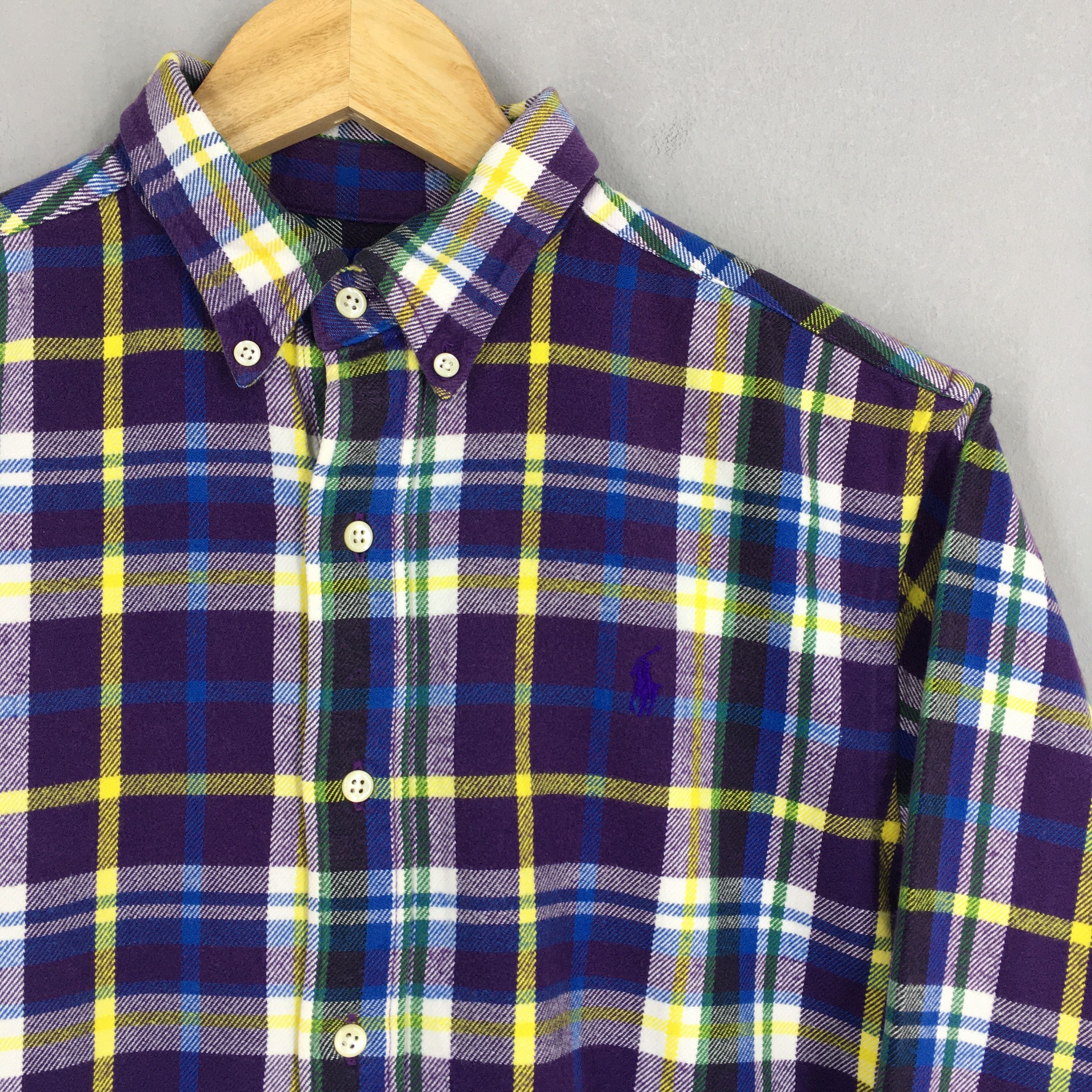 Polo Ralph Lauren Vintage 90's Polo Ralph Lauren Checkered Flannel Shirt S Size US S / EU 44-46 / 1 - 2 Thumbnail