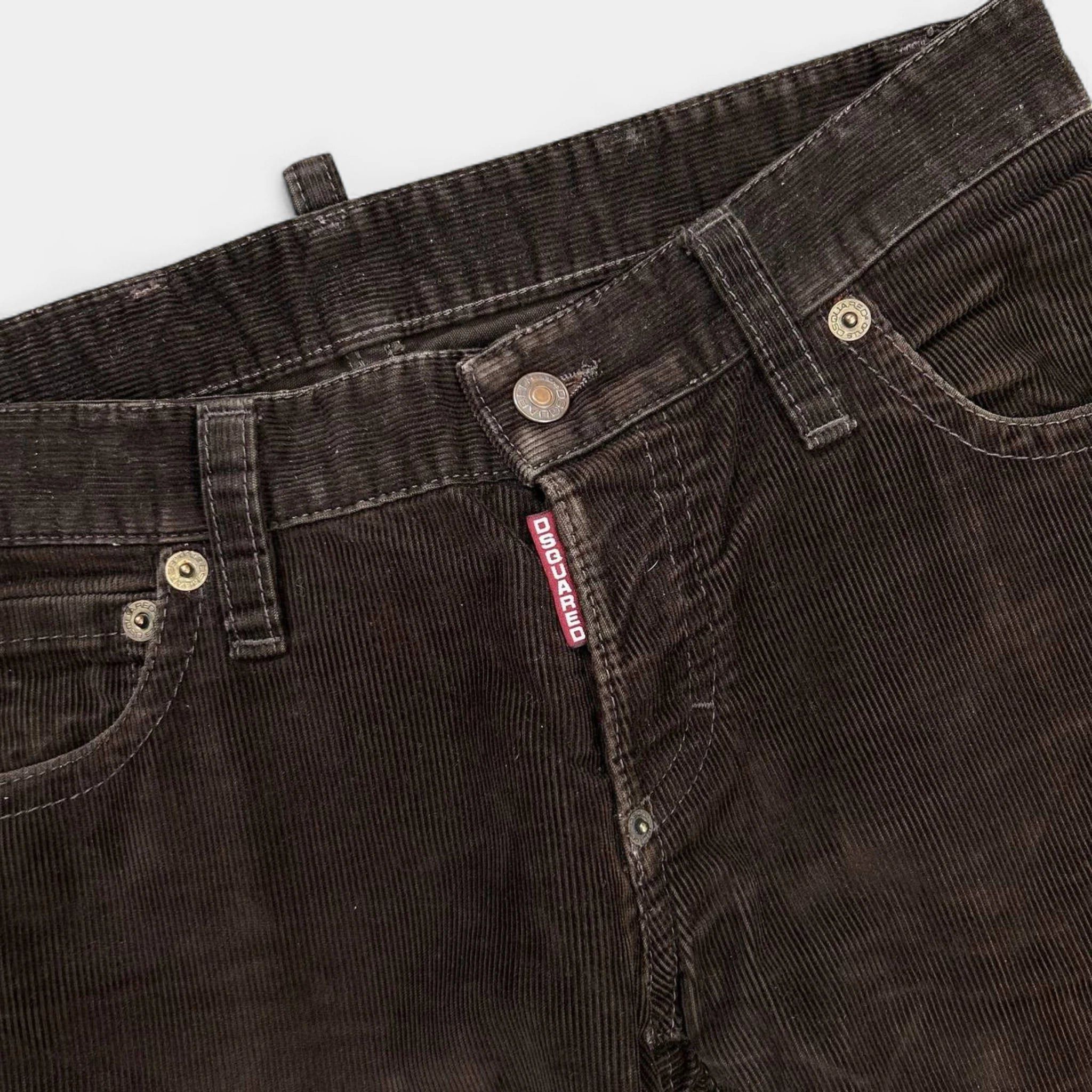 Dsquared2 Dsquared2 Lord Corduroy Brown Pants Size US 28 / EU 44 - 3 Thumbnail