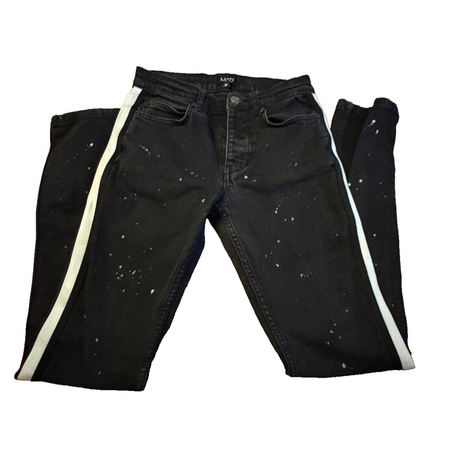 7 For All Mankind MAN Black White Striped Jeans Mens 28 Size US 32 / EU 48 - 1 Thumbnail