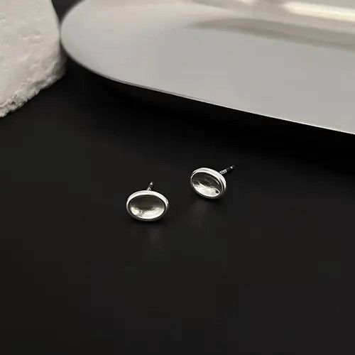 Vintage 100%925 silver vintage bean earrings Size ONE SIZE - 3 Thumbnail