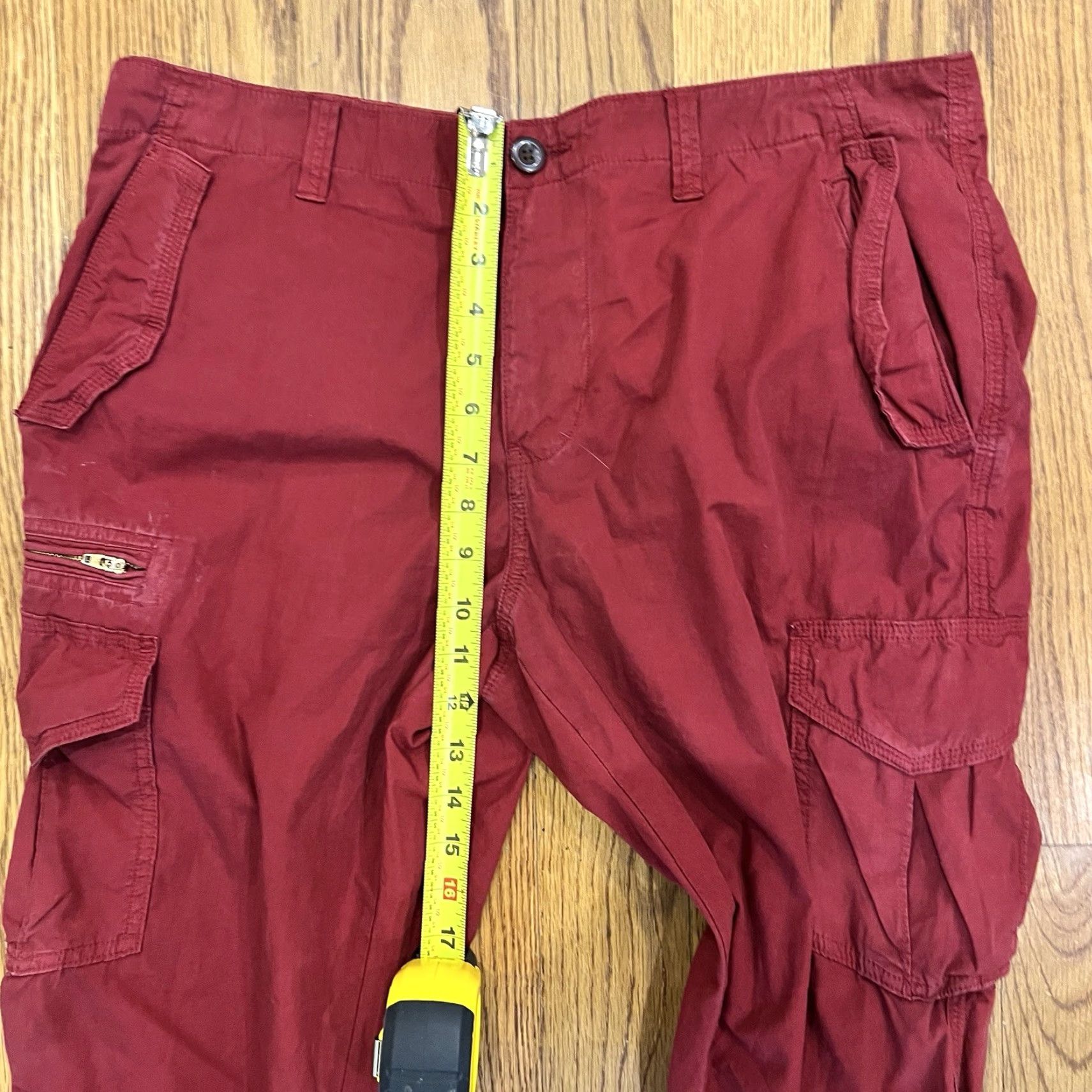 Tommy Hilfiger Tommy Hilfiger Cargo Pants Mens 34x31 Red Straight Leg Utility Casual Hiking Y2K Size US 34 / EU 50 - 6 Thumbnail