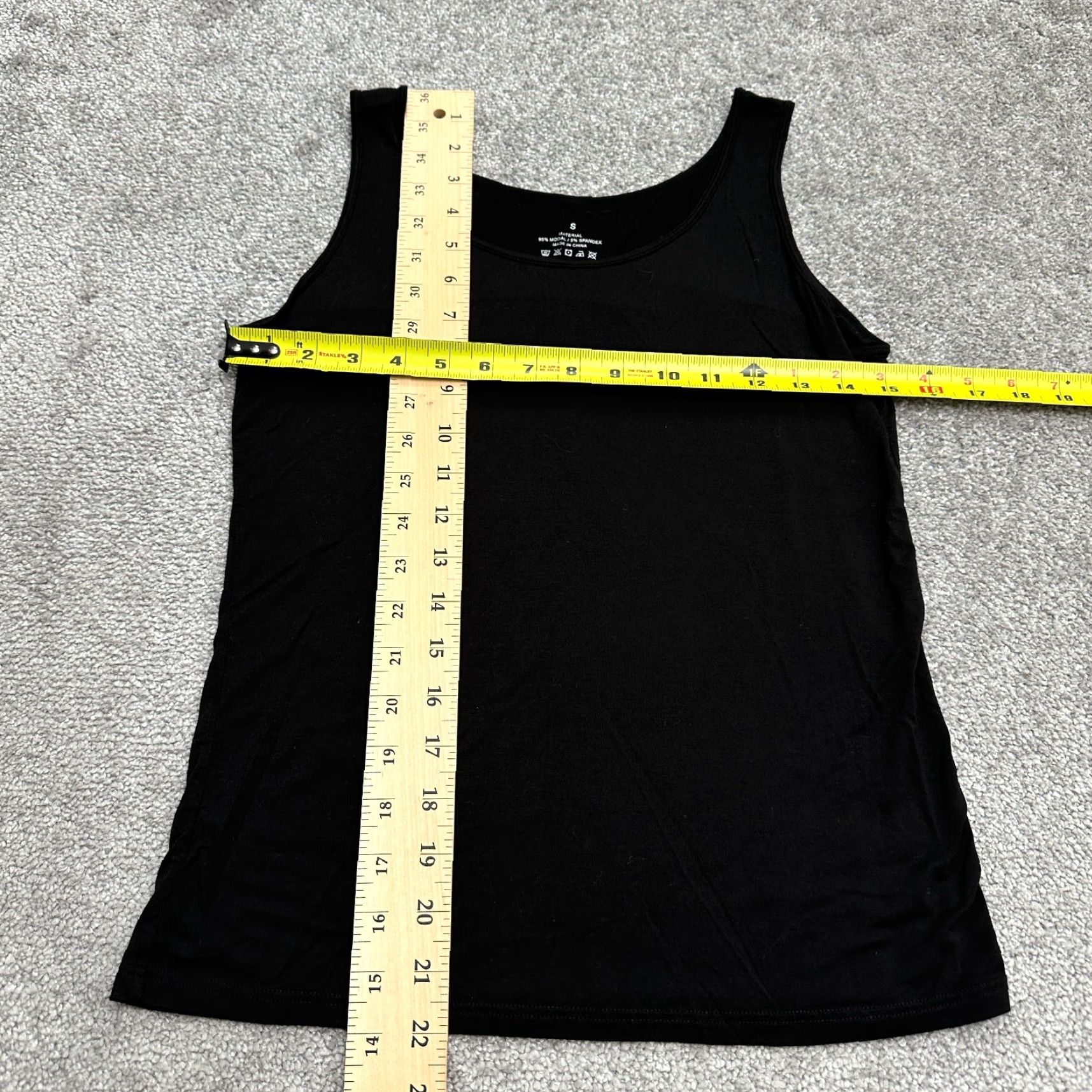 Vintage Unbranded Tank Womens Adult Small Black Solid Scoop Neck Strappy Sleeve Modal Spandex Lightweight Basic Size S / US 4 / IT 40 - 4 Thumbnail