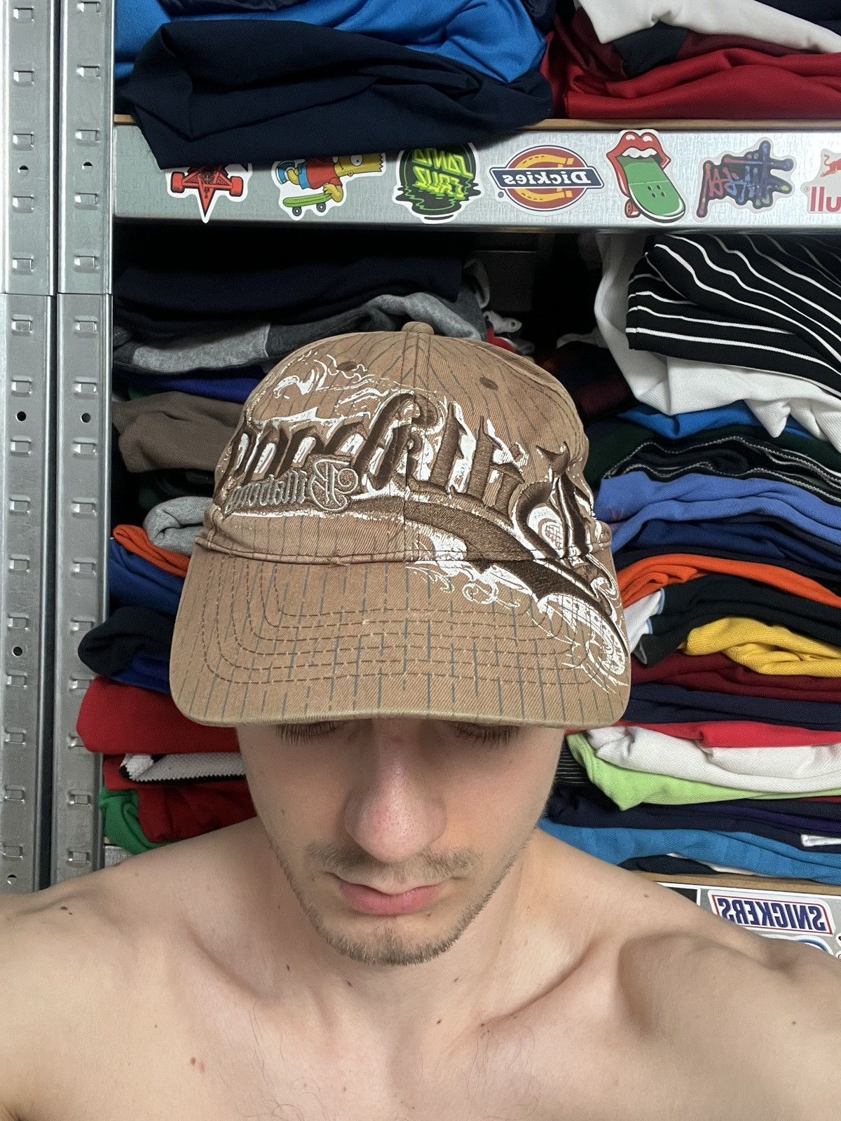 Billabong × Vintage Vintage Billabong Cap Hat Surf Style Brown Big Logo Rare Size ONE SIZE - 7 Thumbnail
