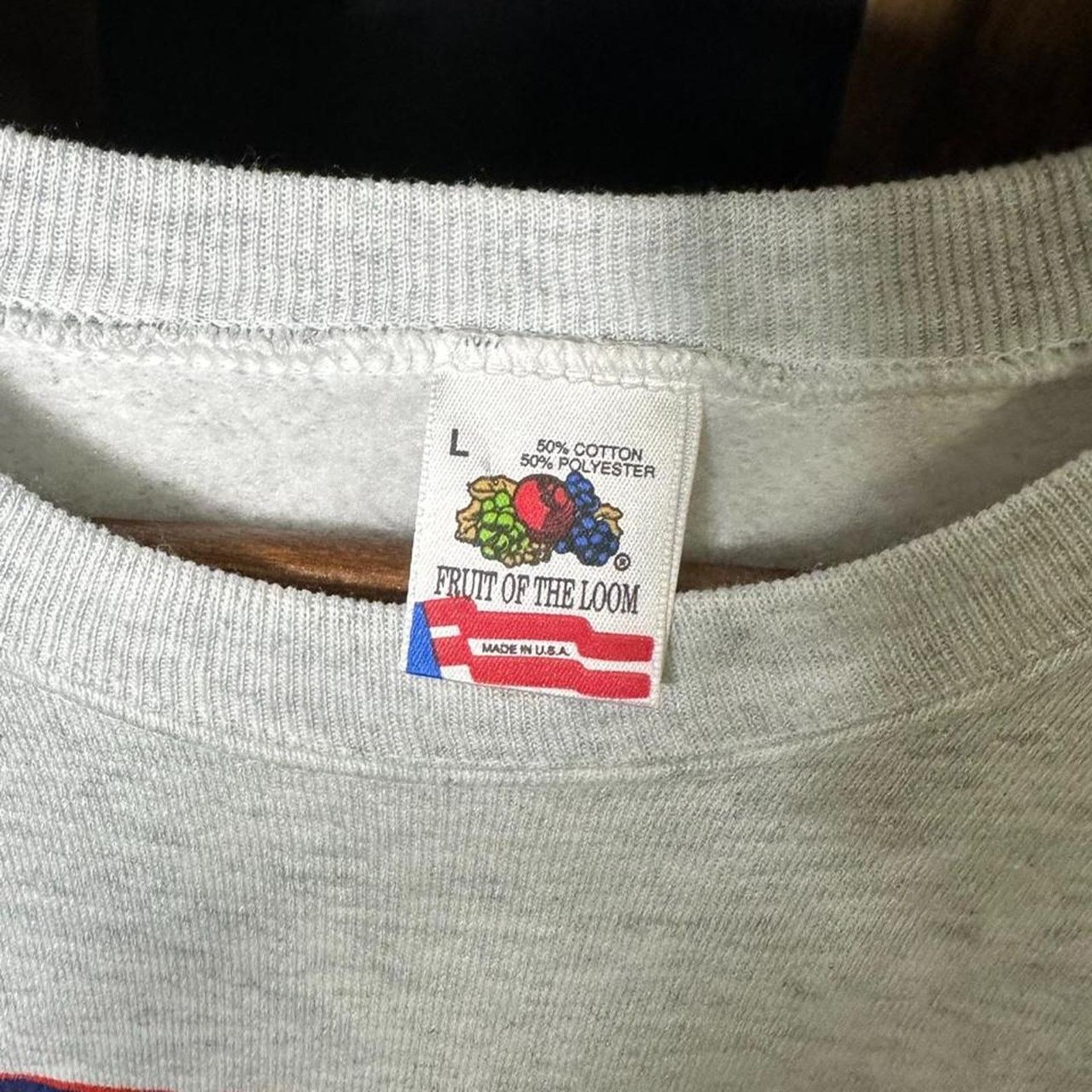 Fruit Of The Loom age 90s Czech Nationalities Funny Humor Comedy Joke Crewneck Size US L / EU 52-54 / 3 - 3 Thumbnail