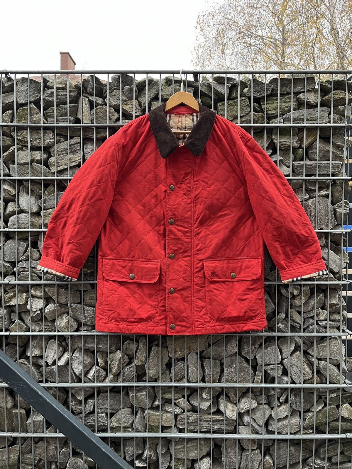 Burberry Quilted orders Jacket Red