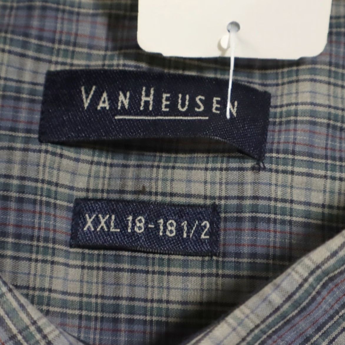 Van Heusen Van Heusen Wrinkle Free Plaid Shirt Men's 2XL Button Down Shirt for Men; Cotton Blend; Long Sleeve; Relaxed Fit; Multi-Colored Plaid; 2XL Size US XXL / EU 58 / 5 - 5 Thumbnail
