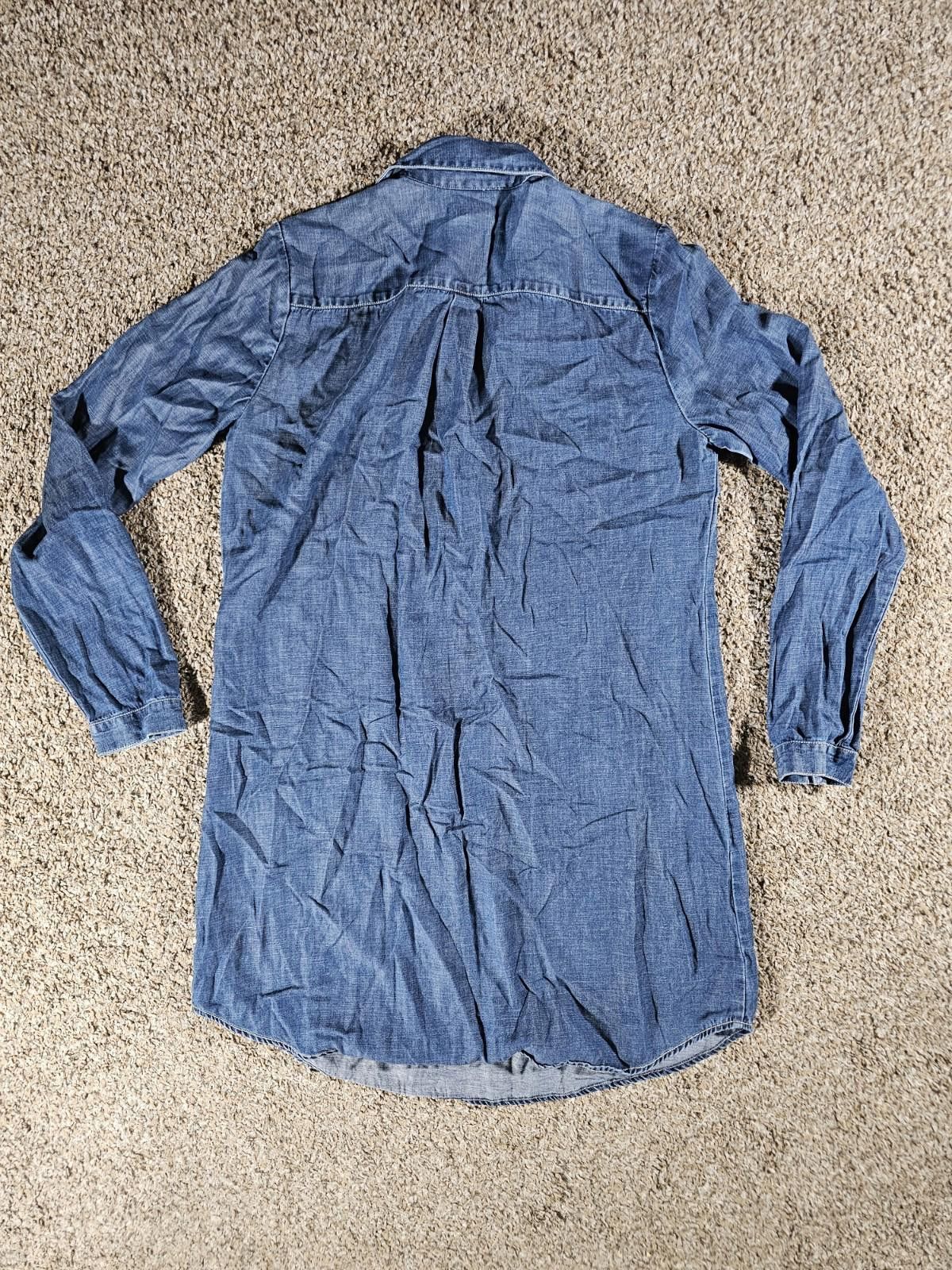 Lucky Brand Lucky Brand Denim Tunic Jean Shirt Dress Long Sleeve Women M Size M / US 6-8 / IT 42-44 - 6 Thumbnail